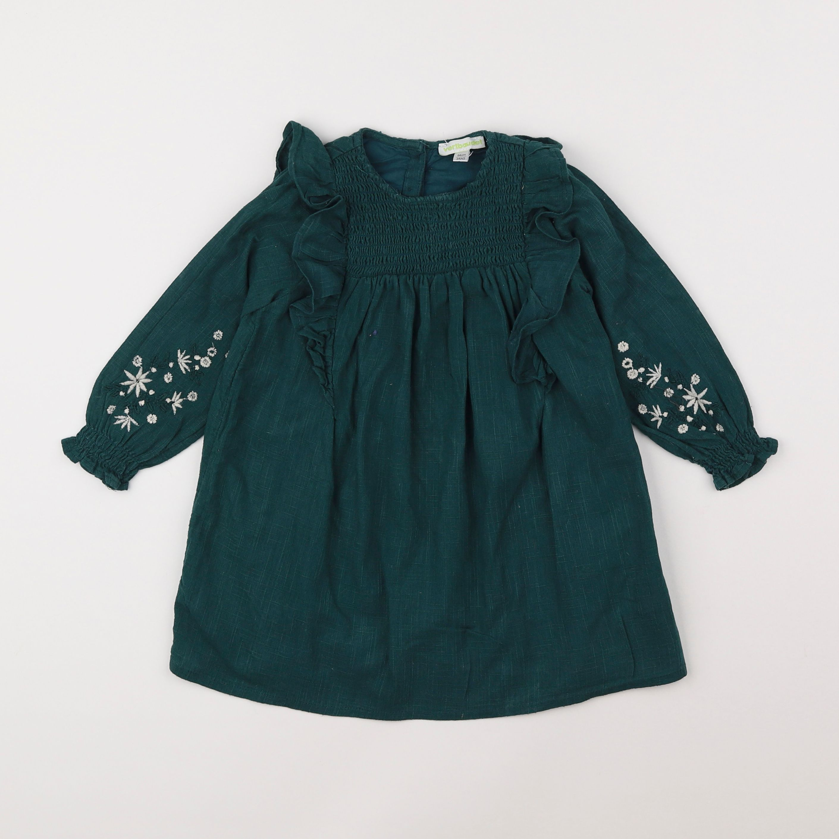 Vertbaudet - robe vert - 3 ans