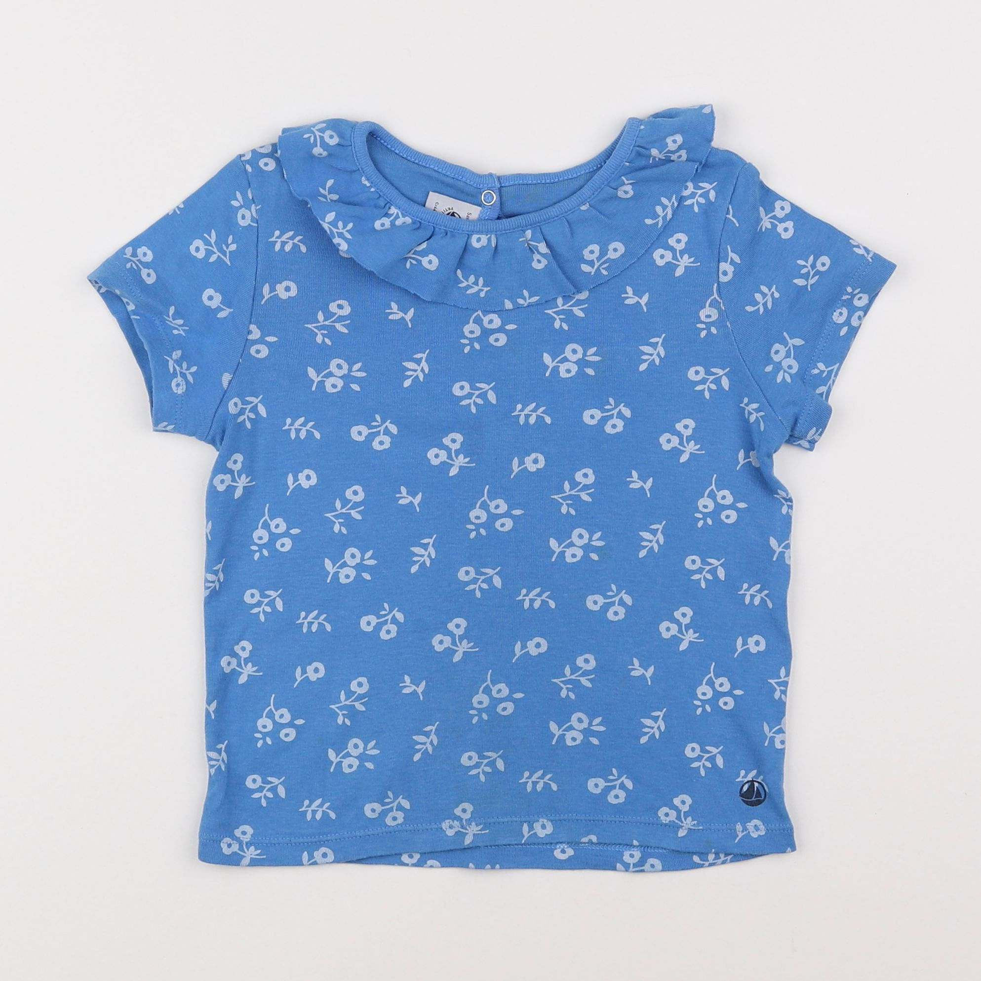 Petit Bateau - tee-shirt bleu - 5 ans