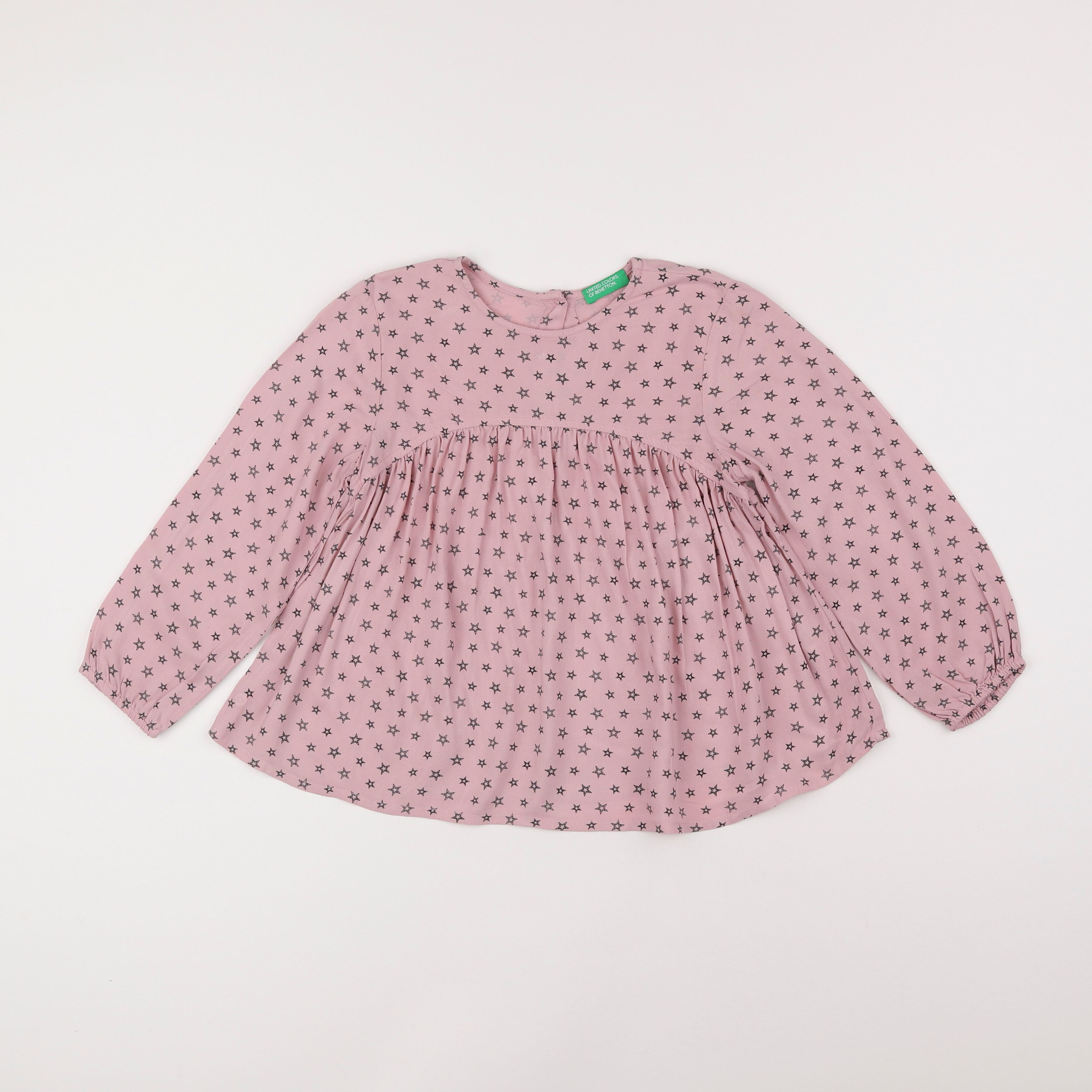 Benetton - blouse rose - 3/4 ans