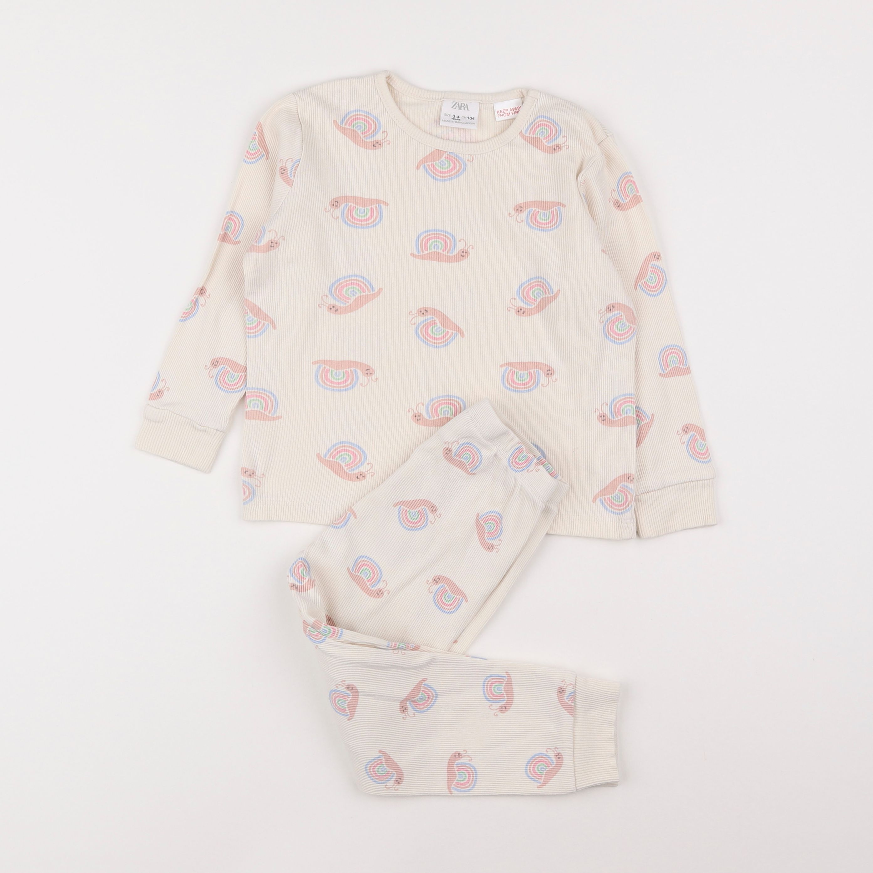 Zara - pyjama coton beige - 3/4 ans