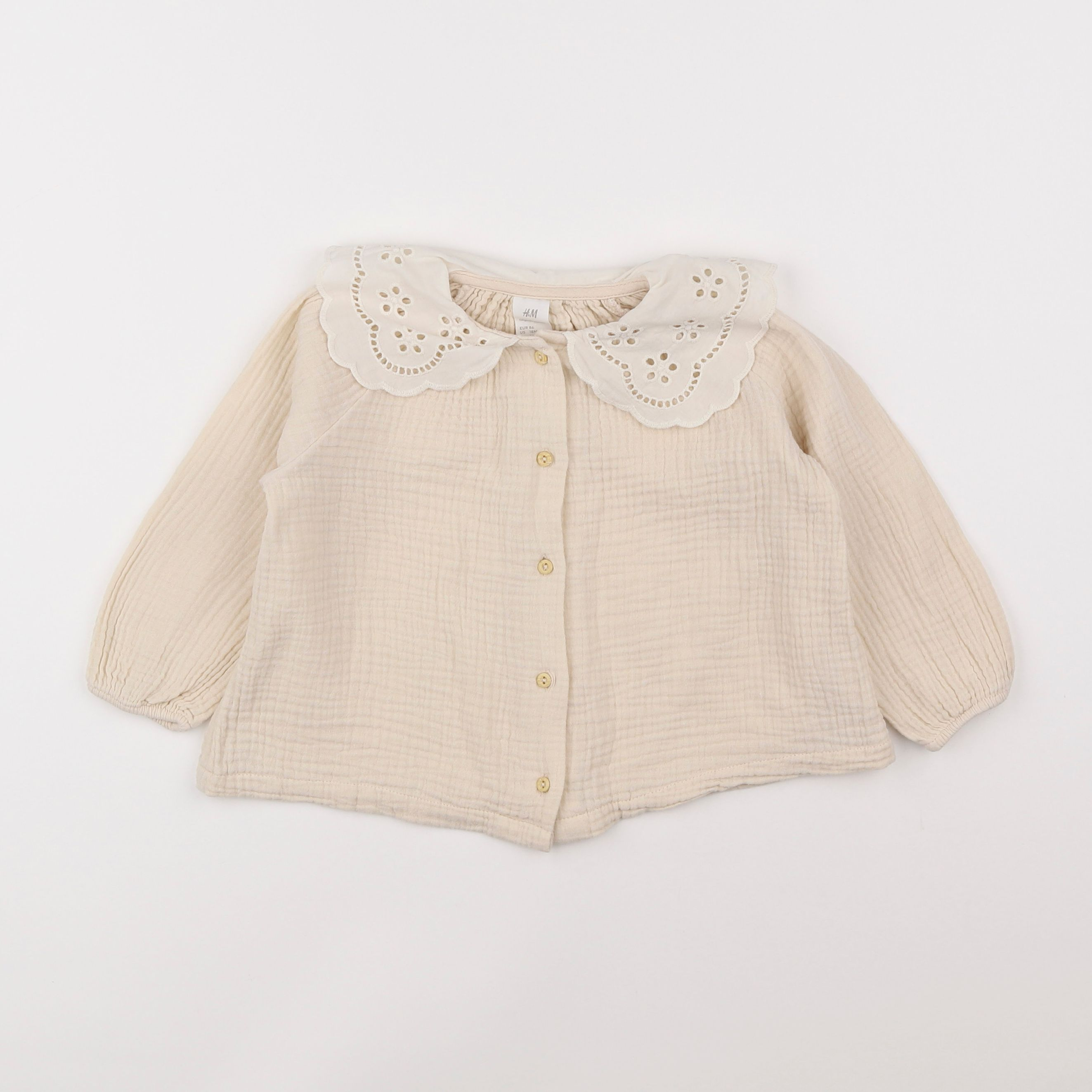 H&M - blouse beige - 12/18 mois