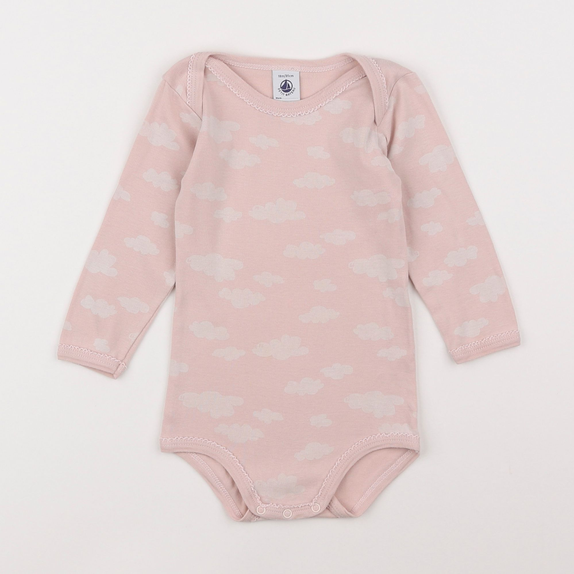 Petit Bateau - body rose - 18 mois