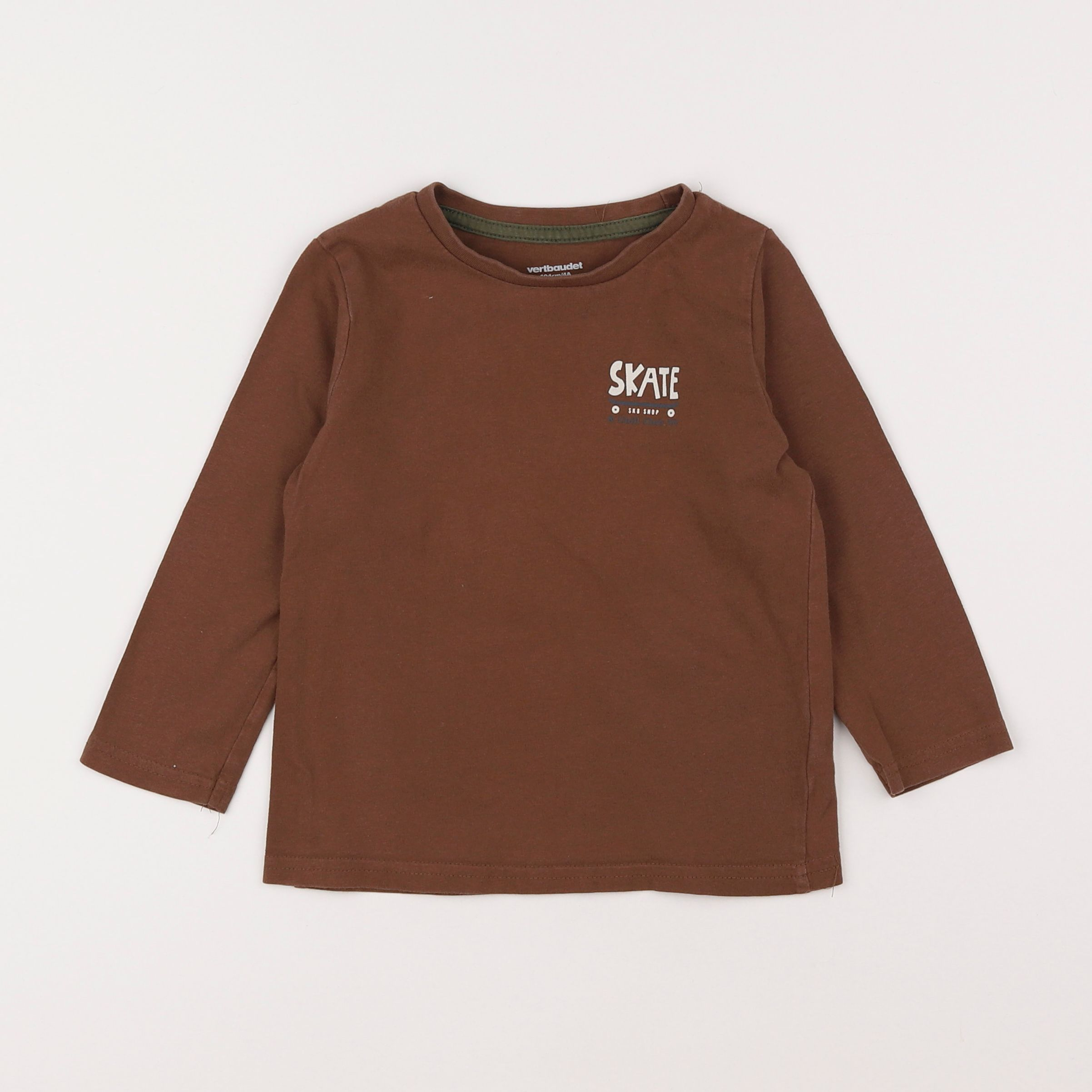 Vertbaudet - tee-shirt marron - 4 ans