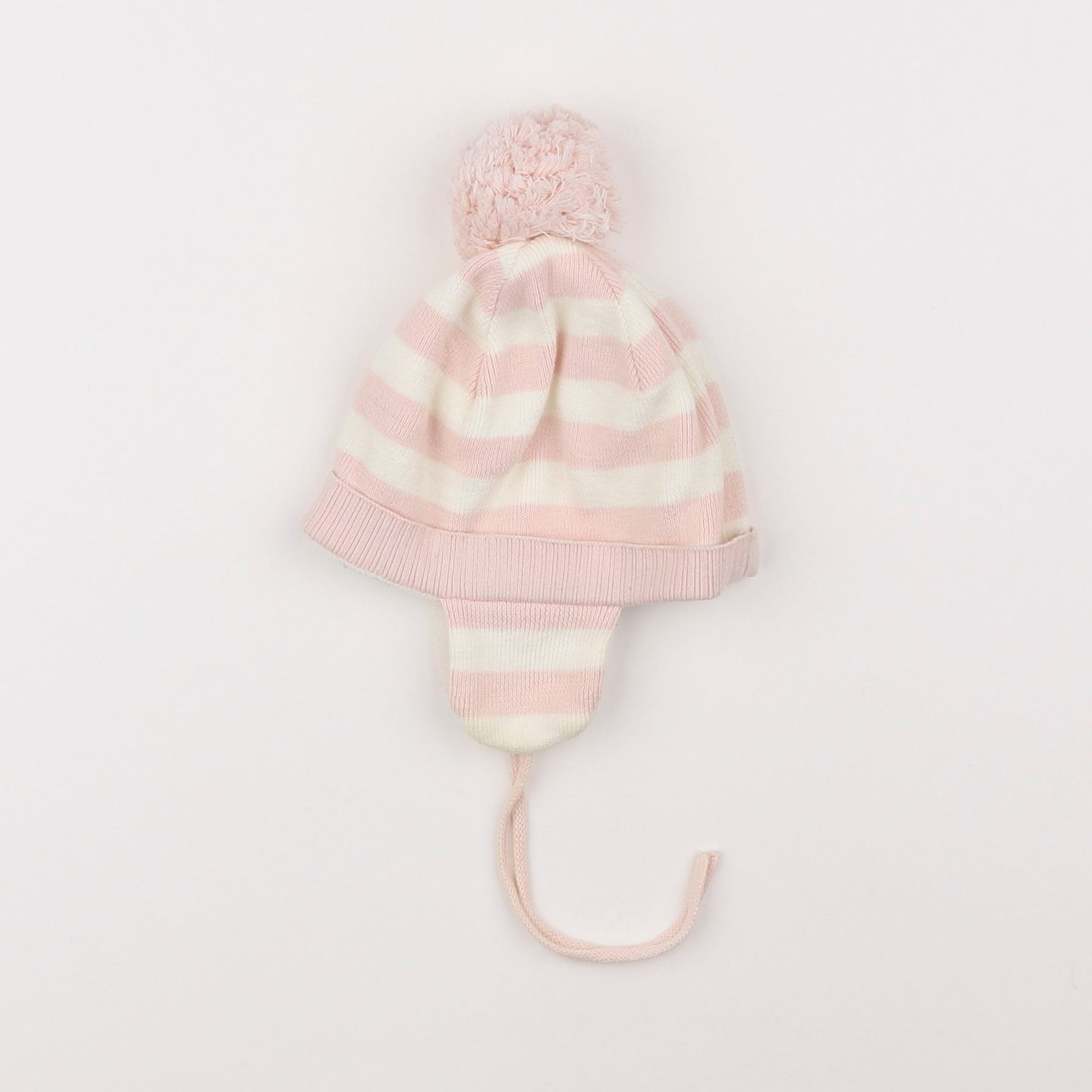 Cyrillus - bonnet rose, blanc - 9/18 mois