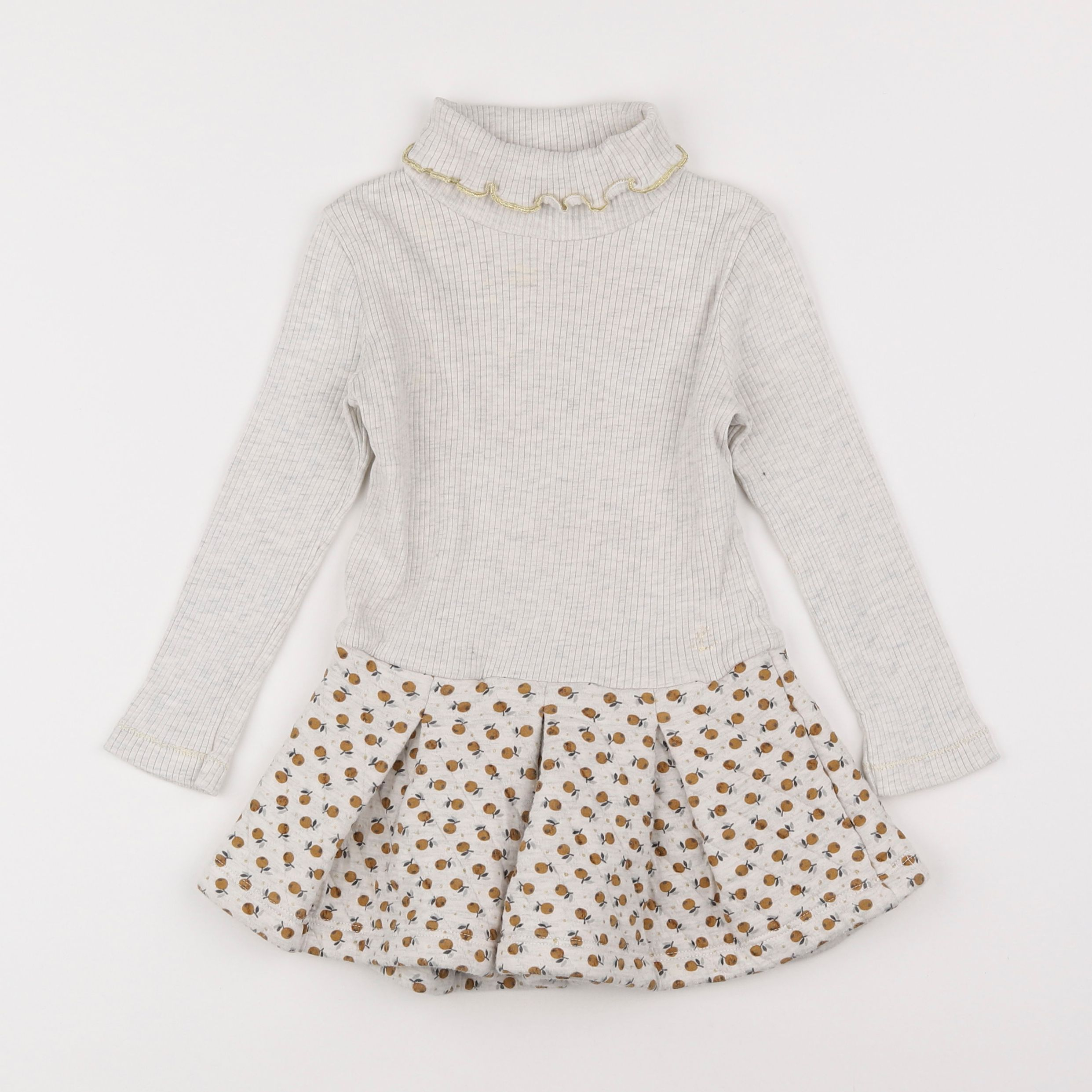 Petit Bateau - robe beige - 3 ans