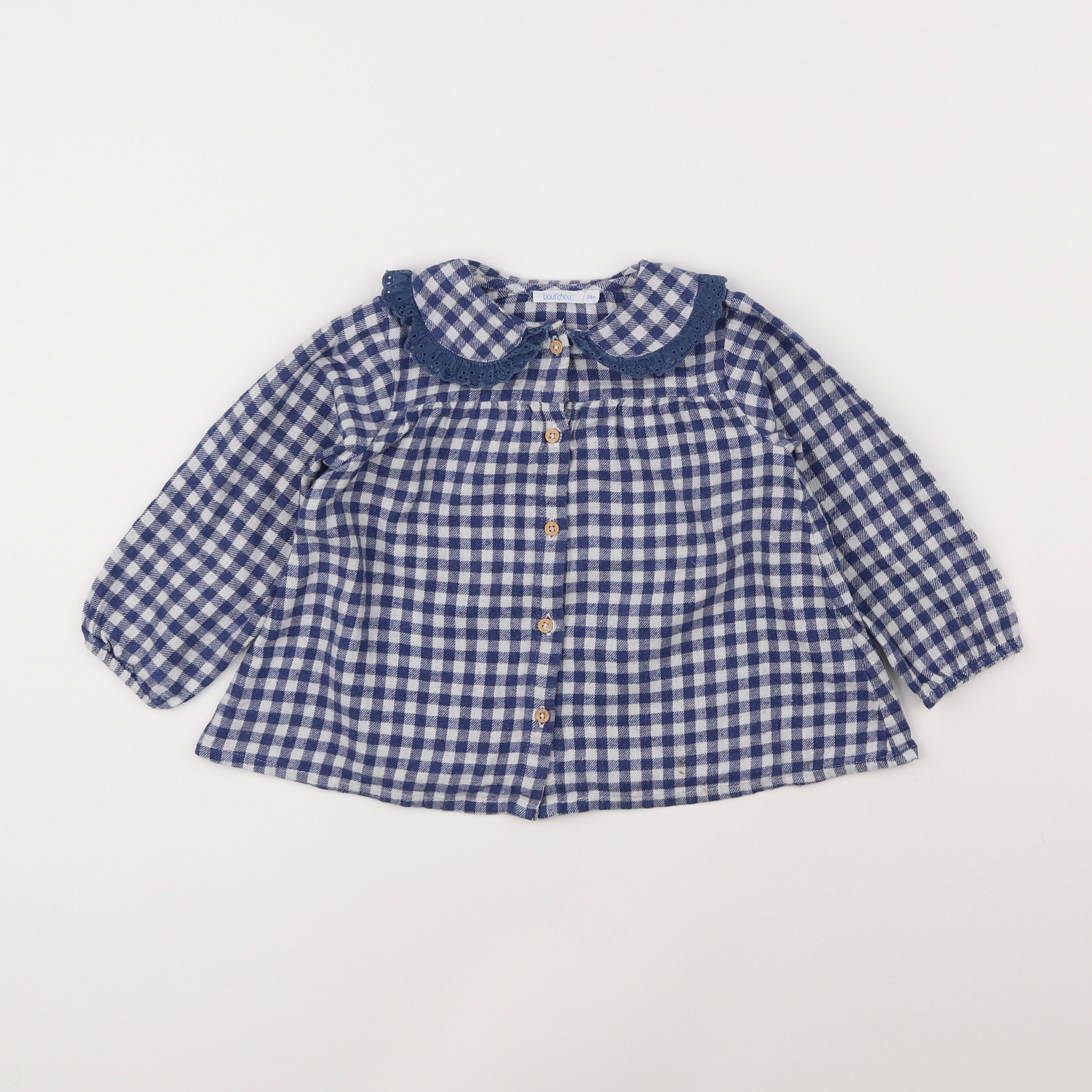 Boutchou - blouse bleu - 2 ans