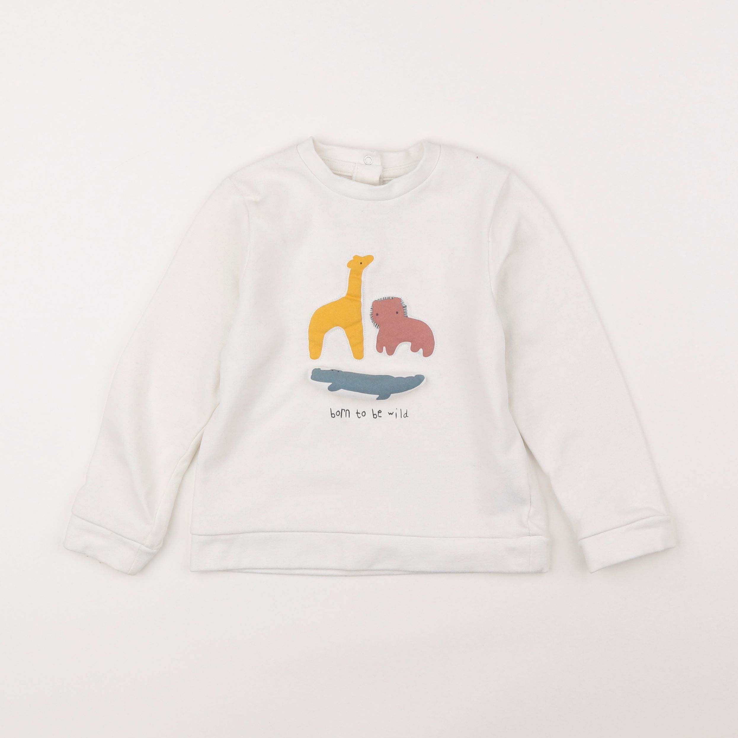 Vertbaudet - sweat blanc - 3 ans