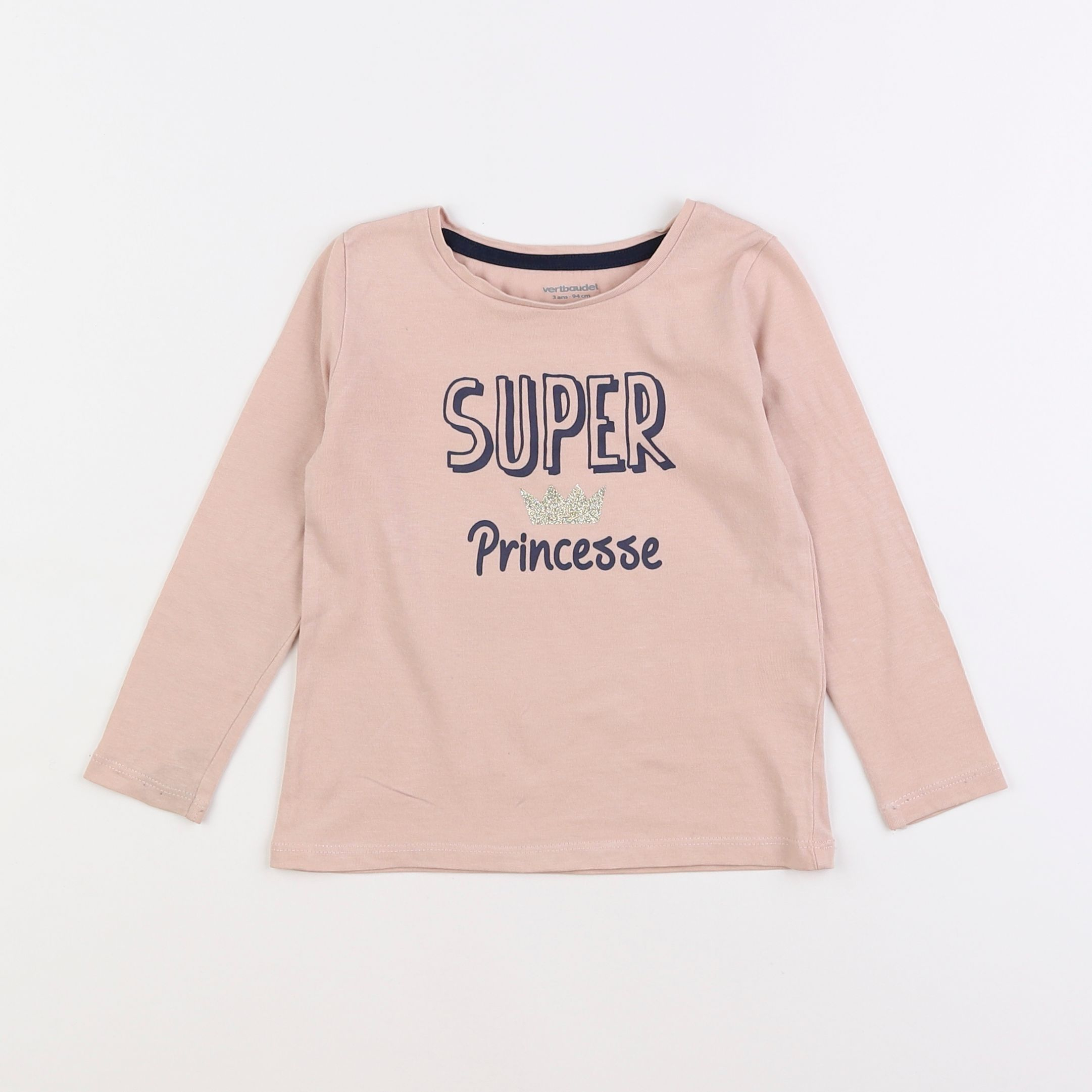 Vertbaudet - tee-shirt rose - 3 ans