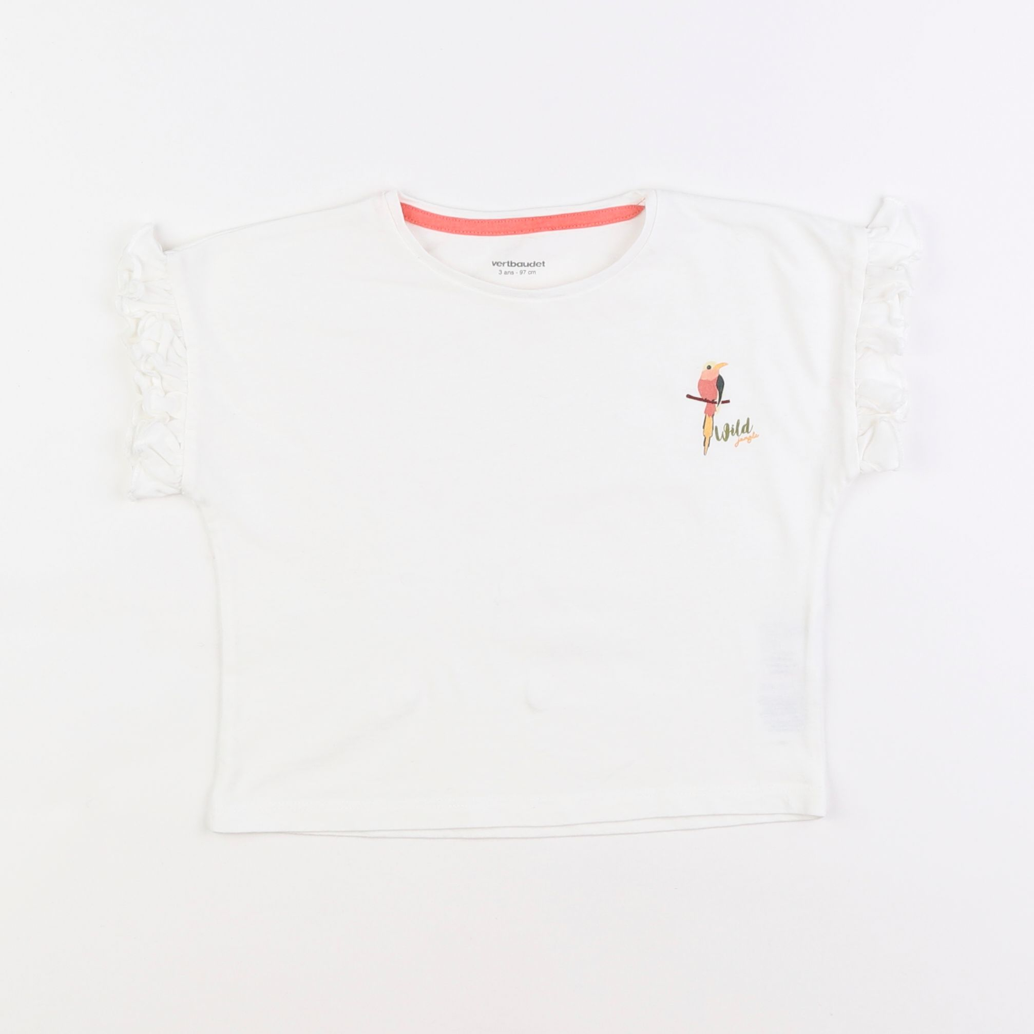 Vertbaudet - tee-shirt blanc - 3 ans