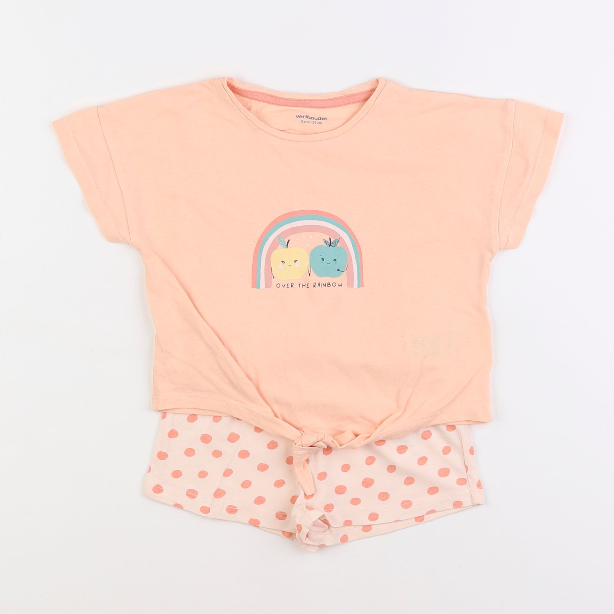 Vertbaudet - pyjama coton orange - 3 ans