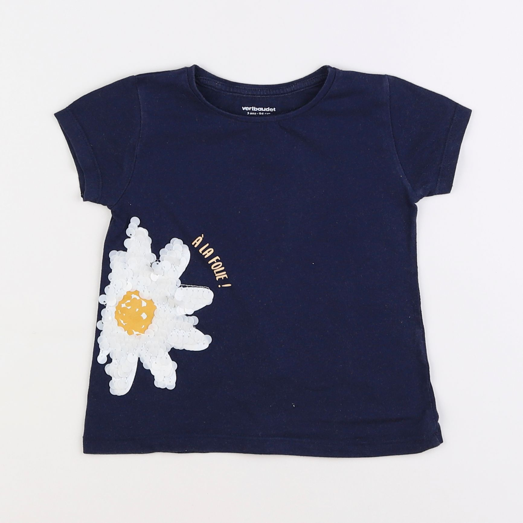 Vertbaudet - tee-shirt bleu - 3 ans