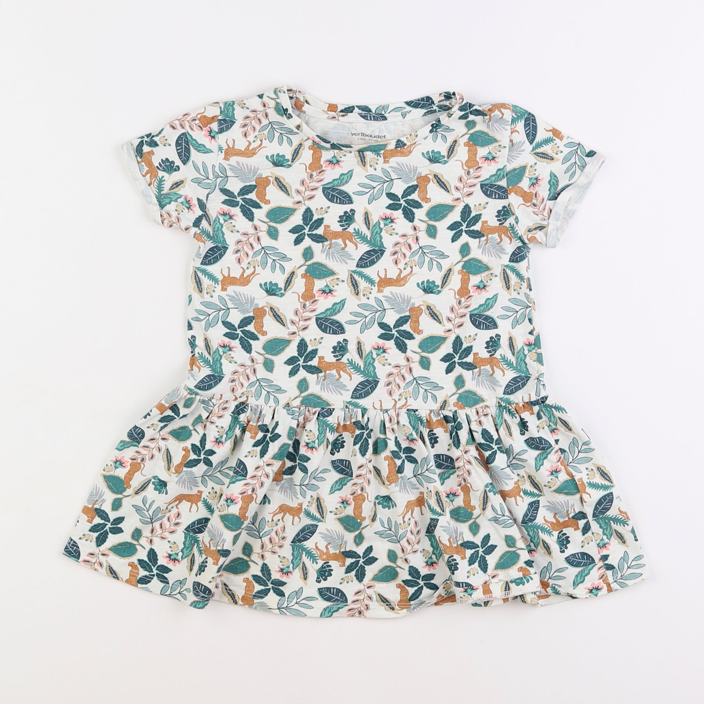 Vertbaudet - robe multicolore - 3 ans