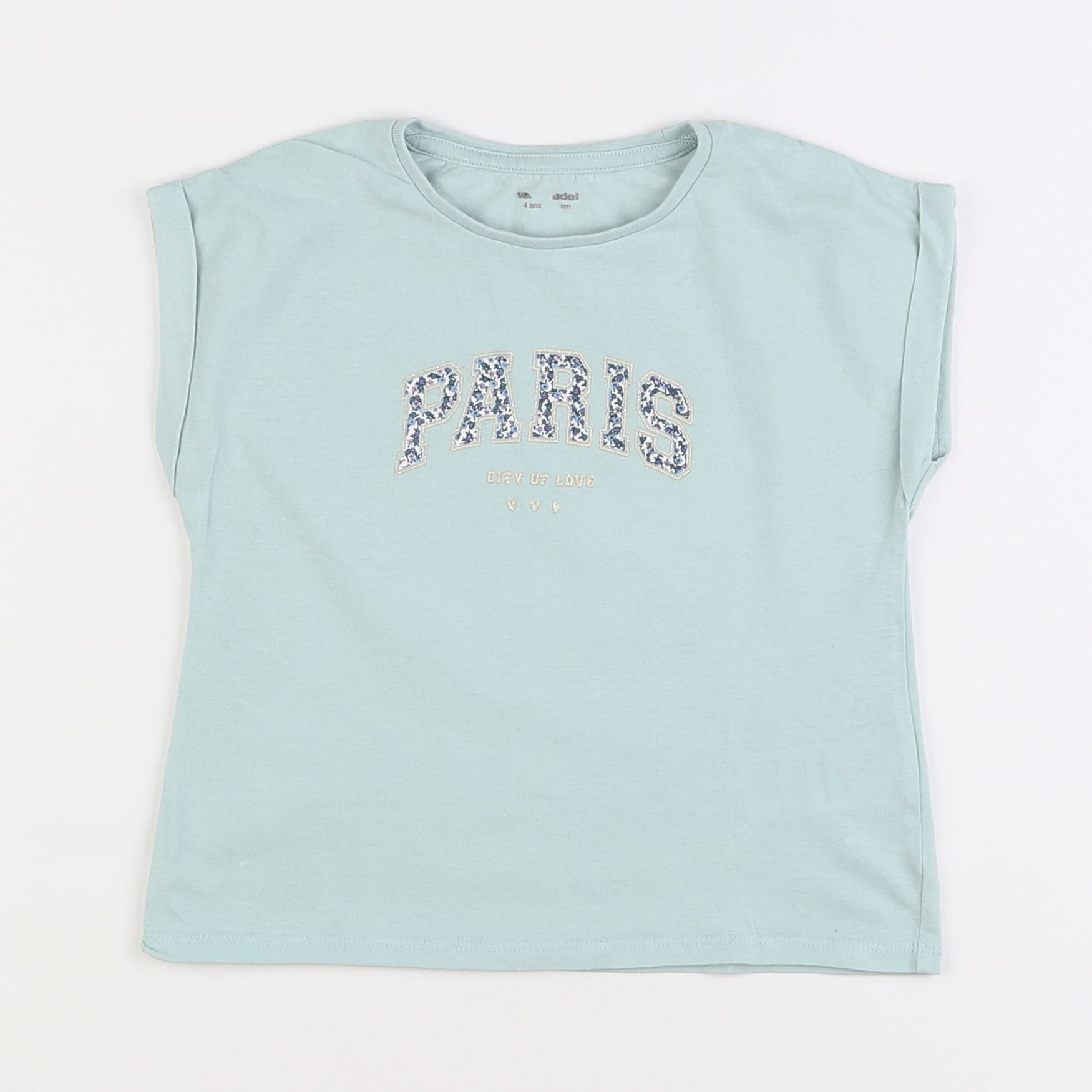 Vertbaudet - tee-shirt vert - 4 ans