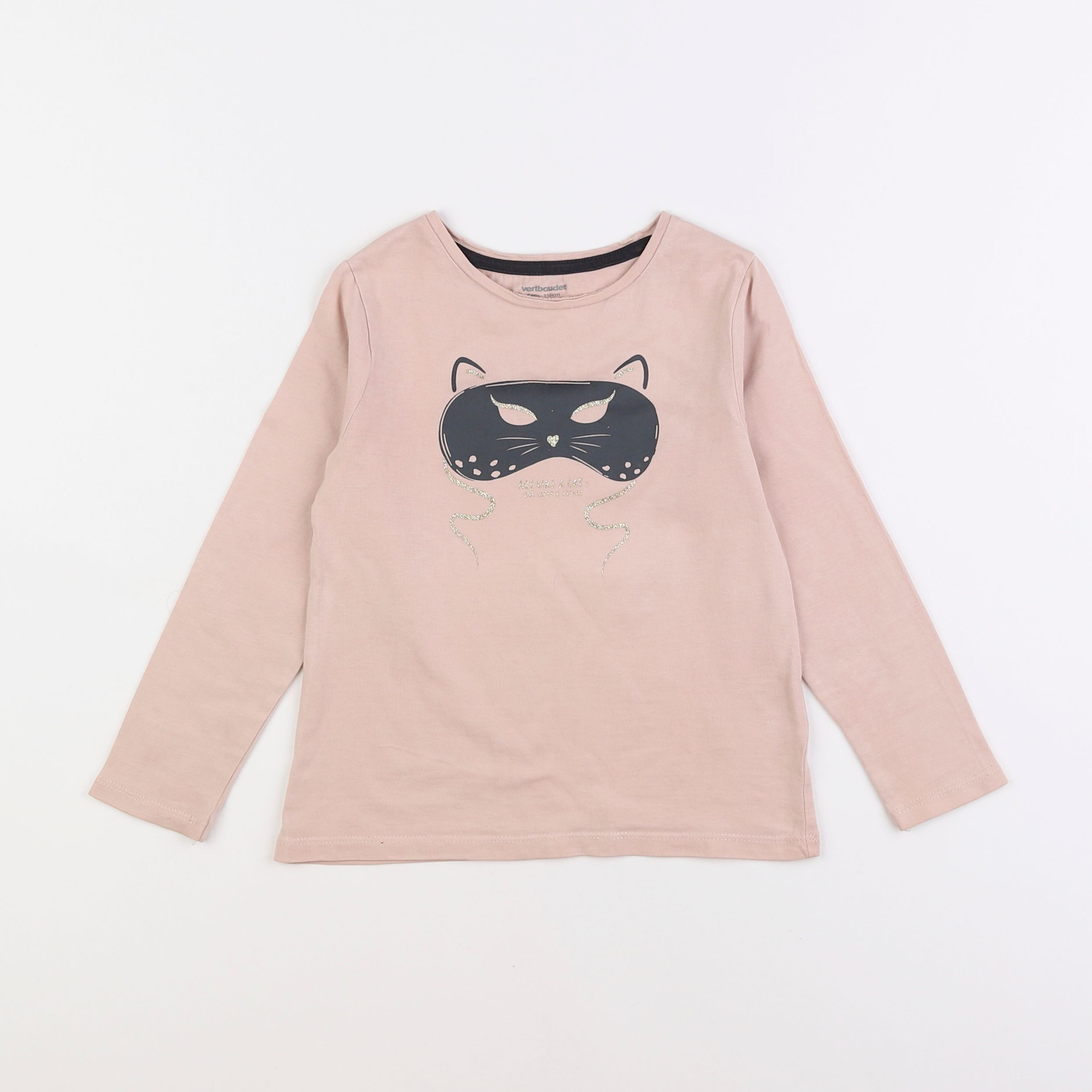 Vertbaudet - tee-shirt rose - 6 ans