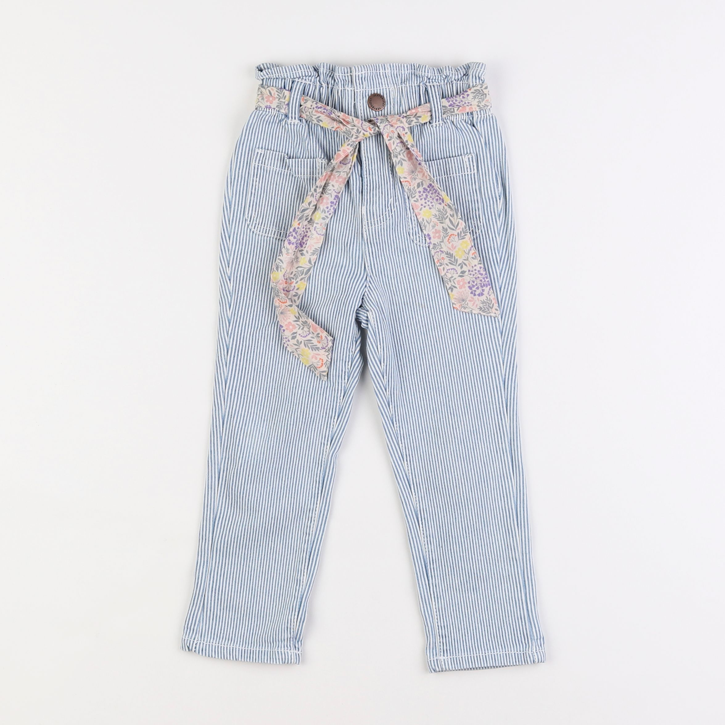 Vertbaudet - pantalon bleu - 2 ans