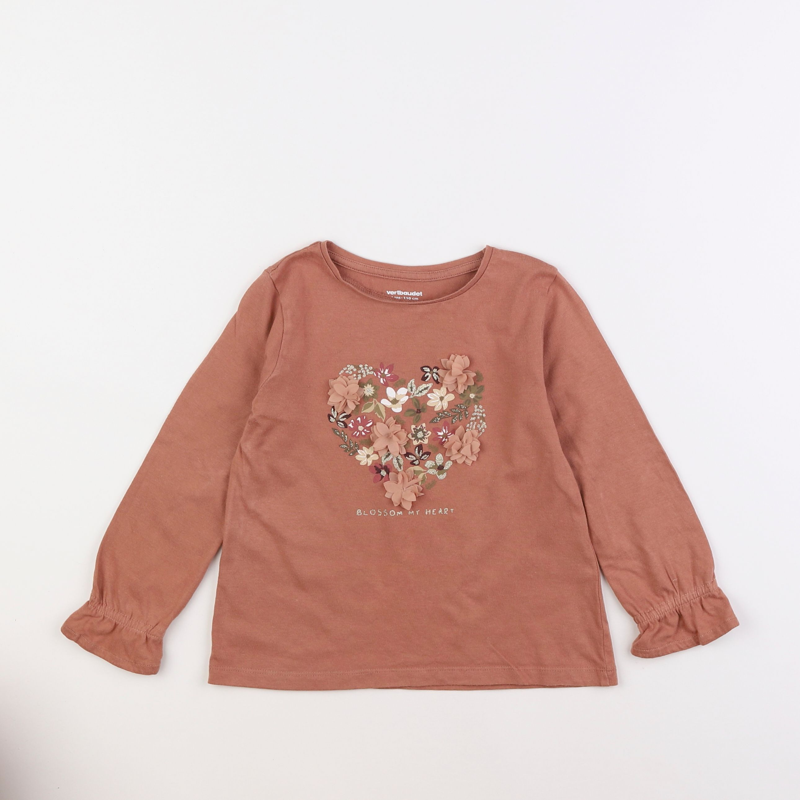 Vertbaudet - tee-shirt rose - 5 ans