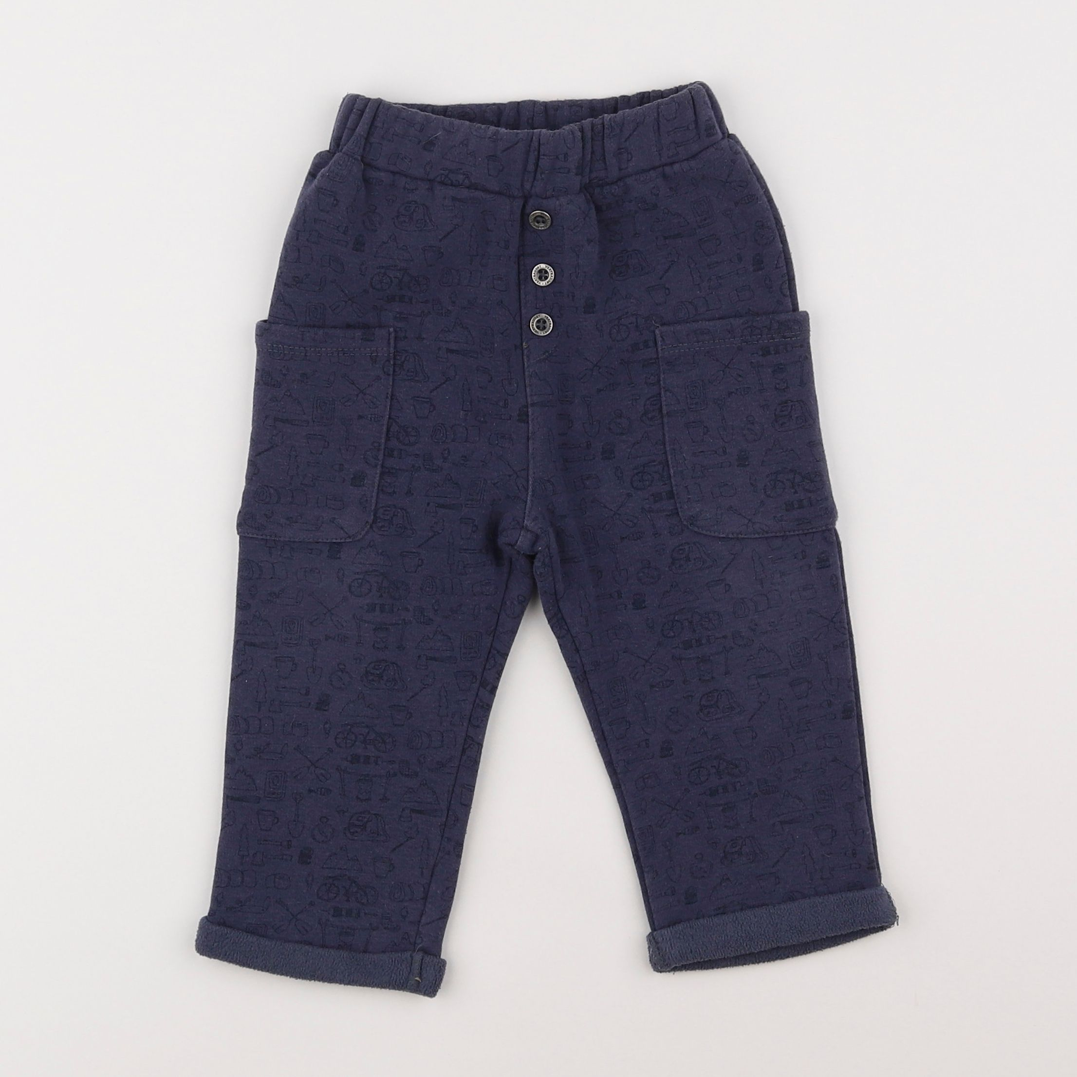 Vertbaudet - pantalon bleu - 18 mois