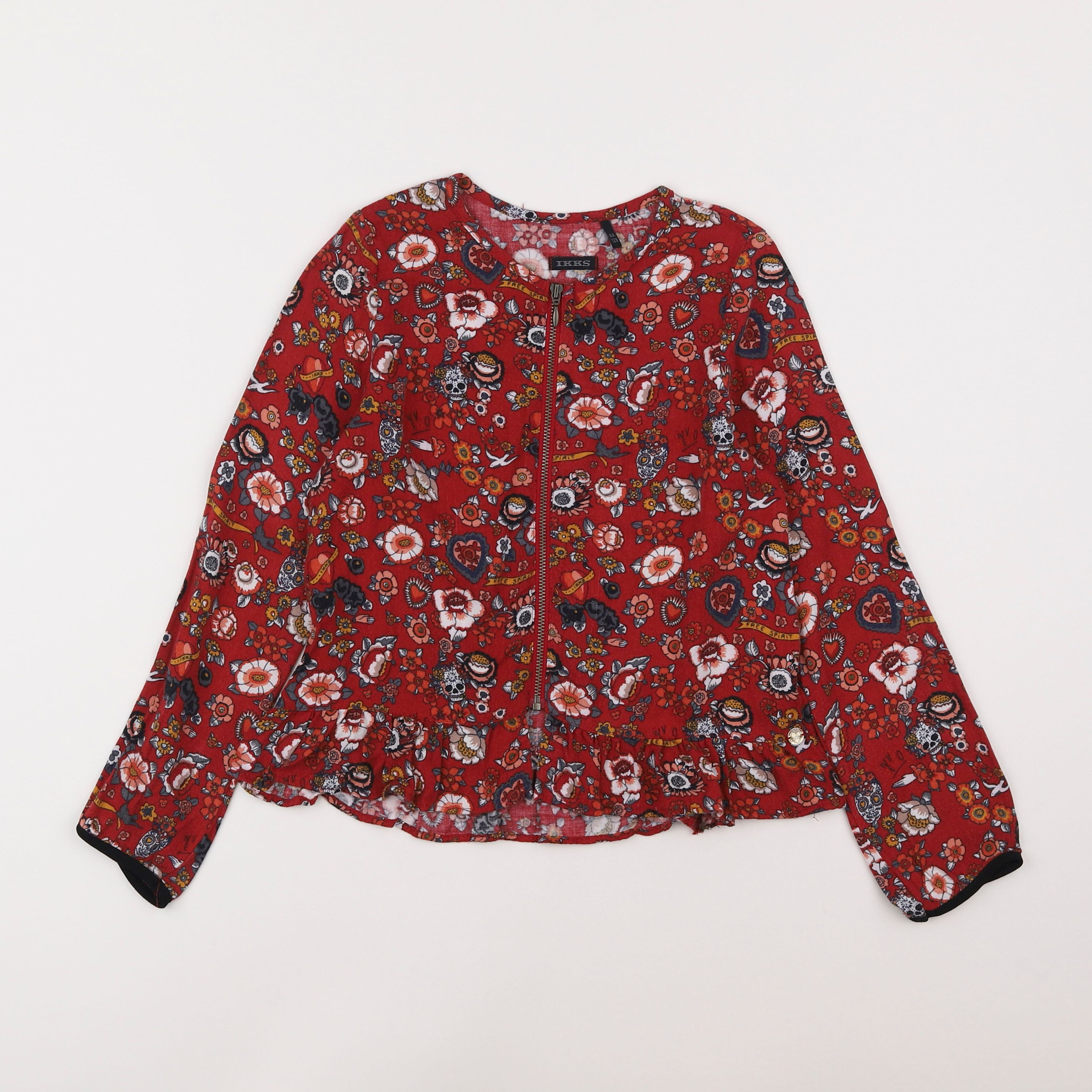 IKKS - blouse rouge - 8 ans