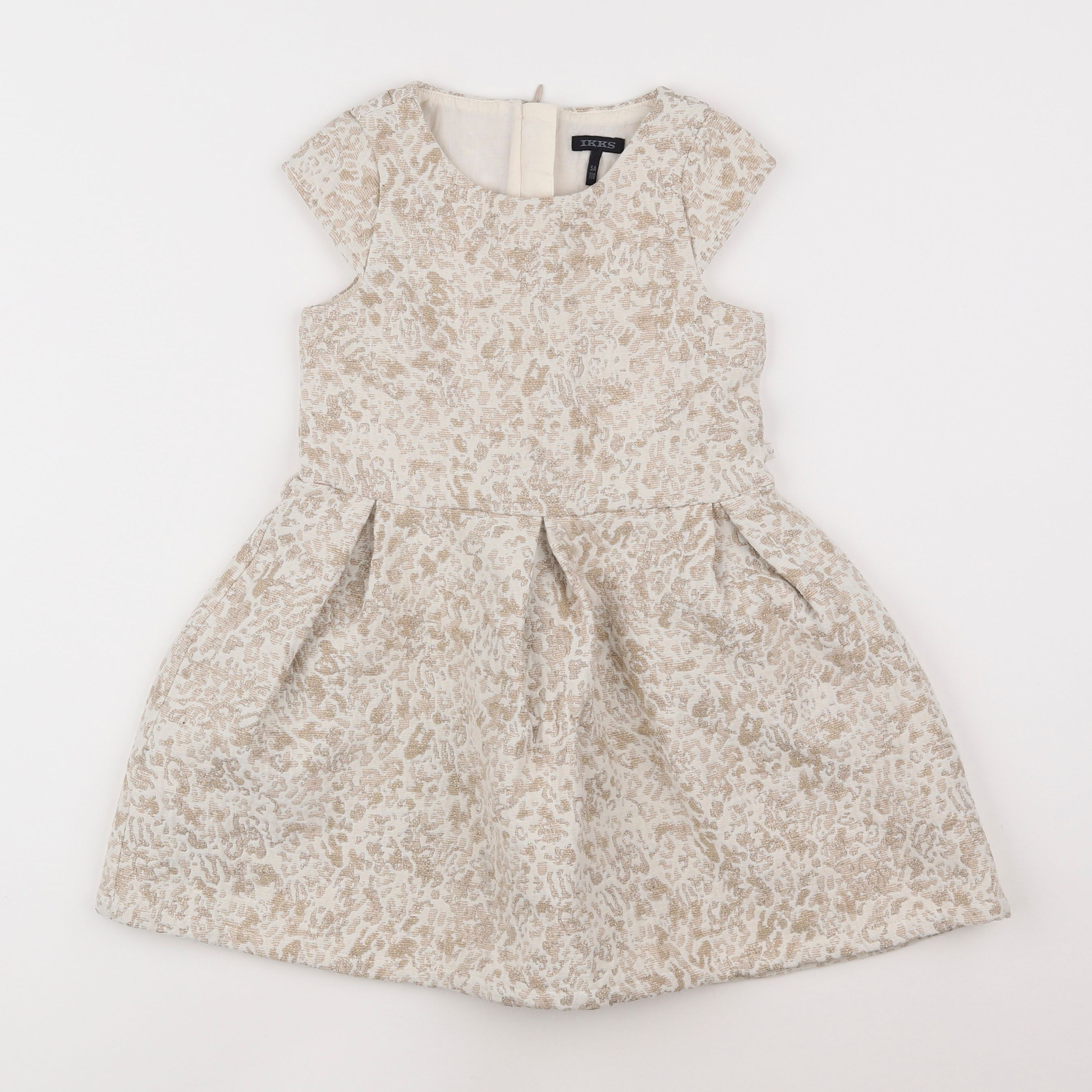 IKKS - robe blanc, or - 5 ans