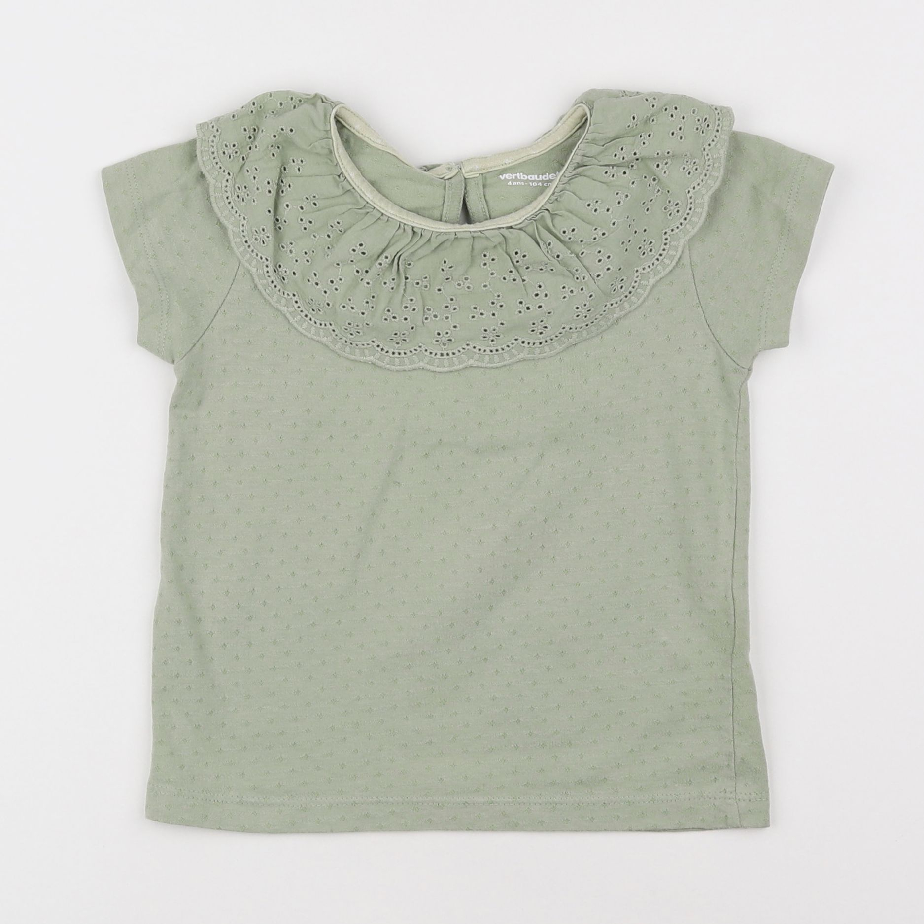 Vertbaudet - tee-shirt vert - 4 ans