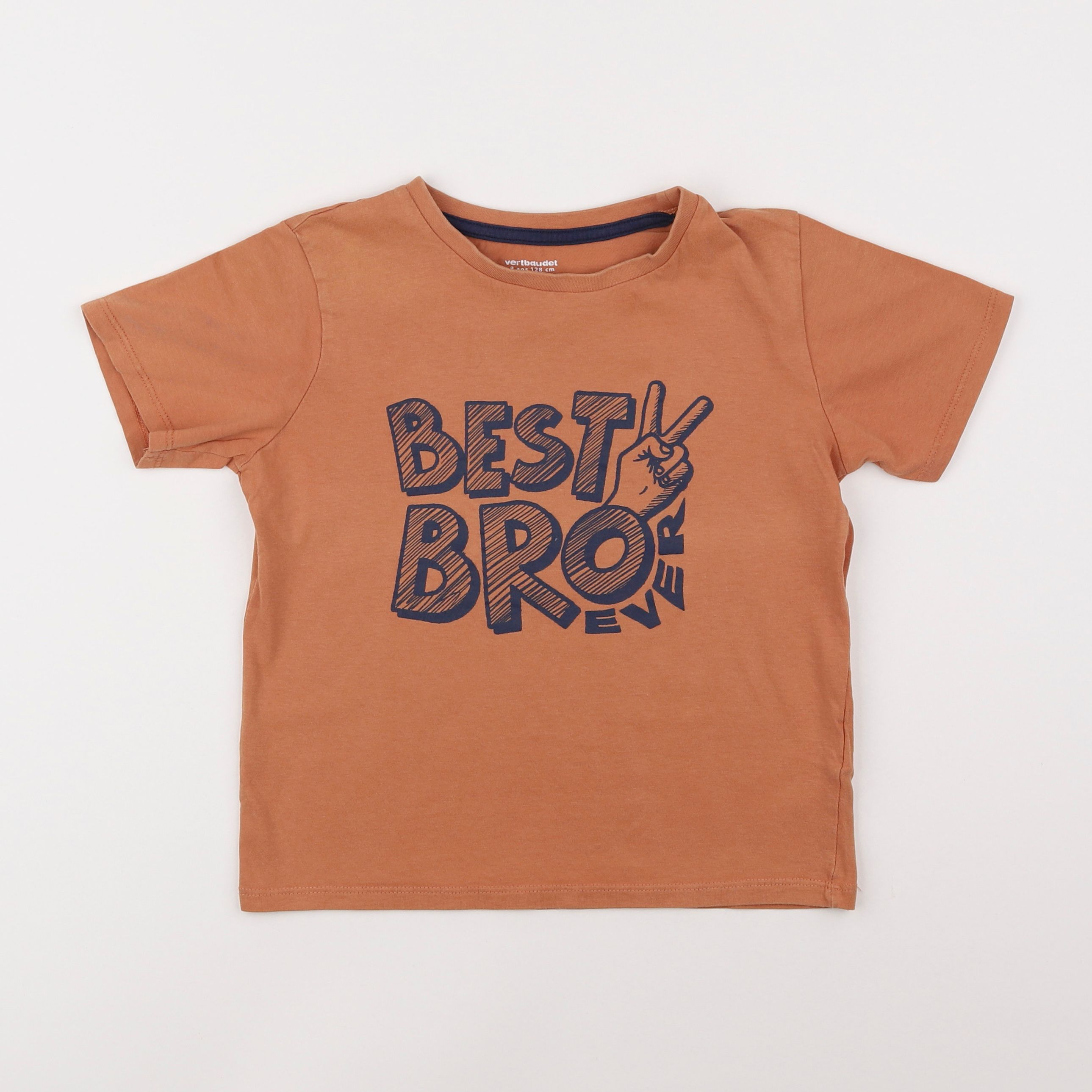 Vertbaudet - tee-shirt orange - 8 ans