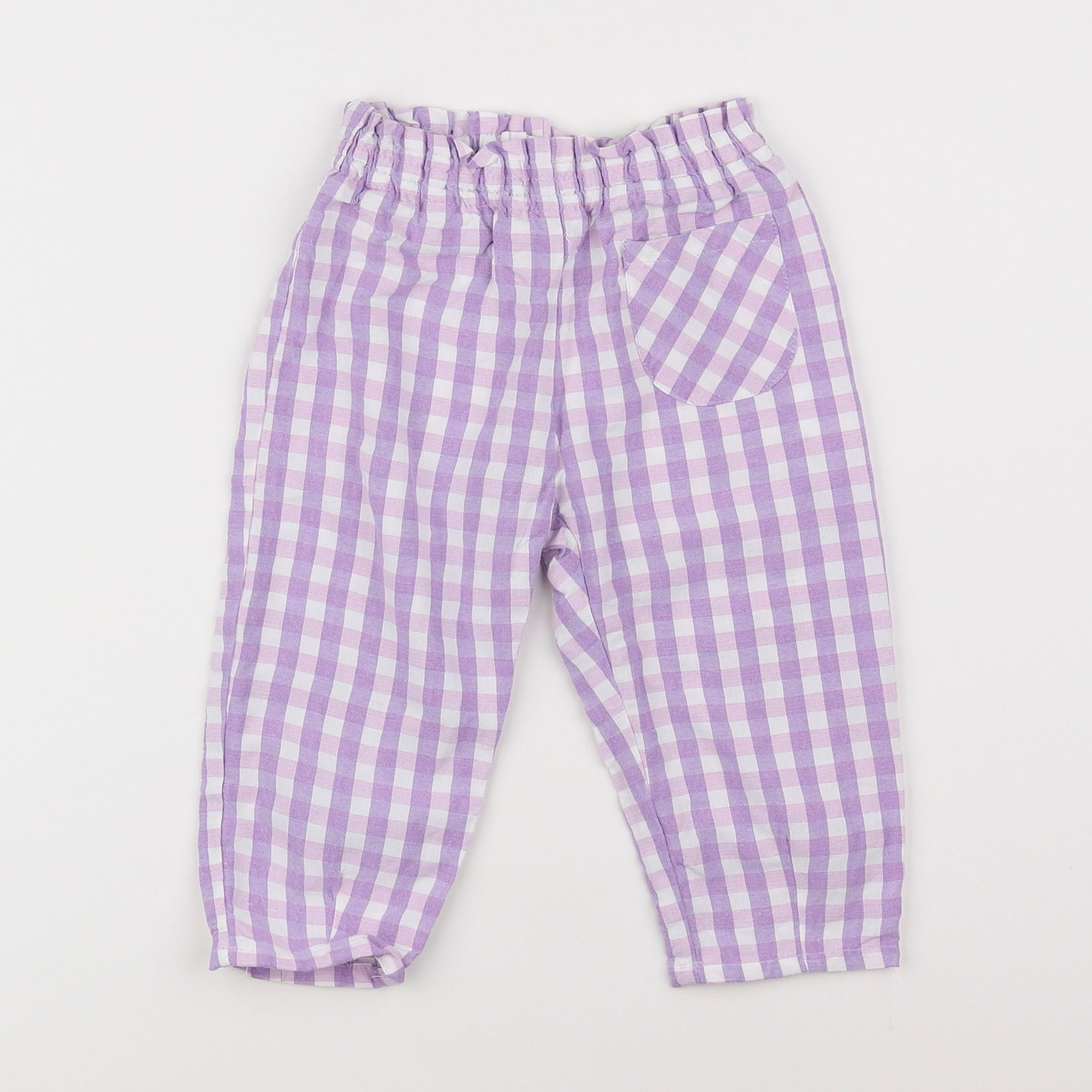 Zara - pantalon blanc, violet - 18 mois à 2 ans