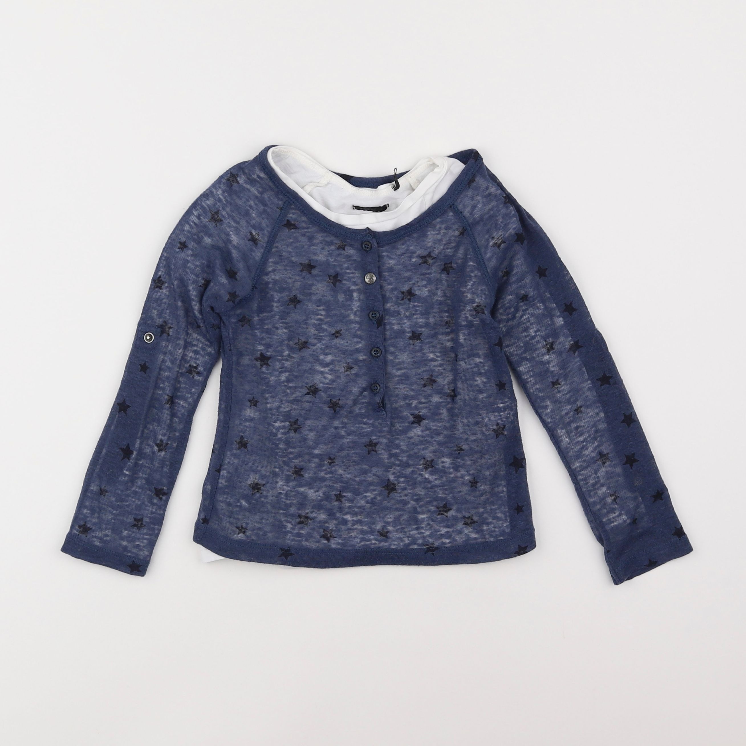 IKKS - tee-shirt bleu - 4 ans