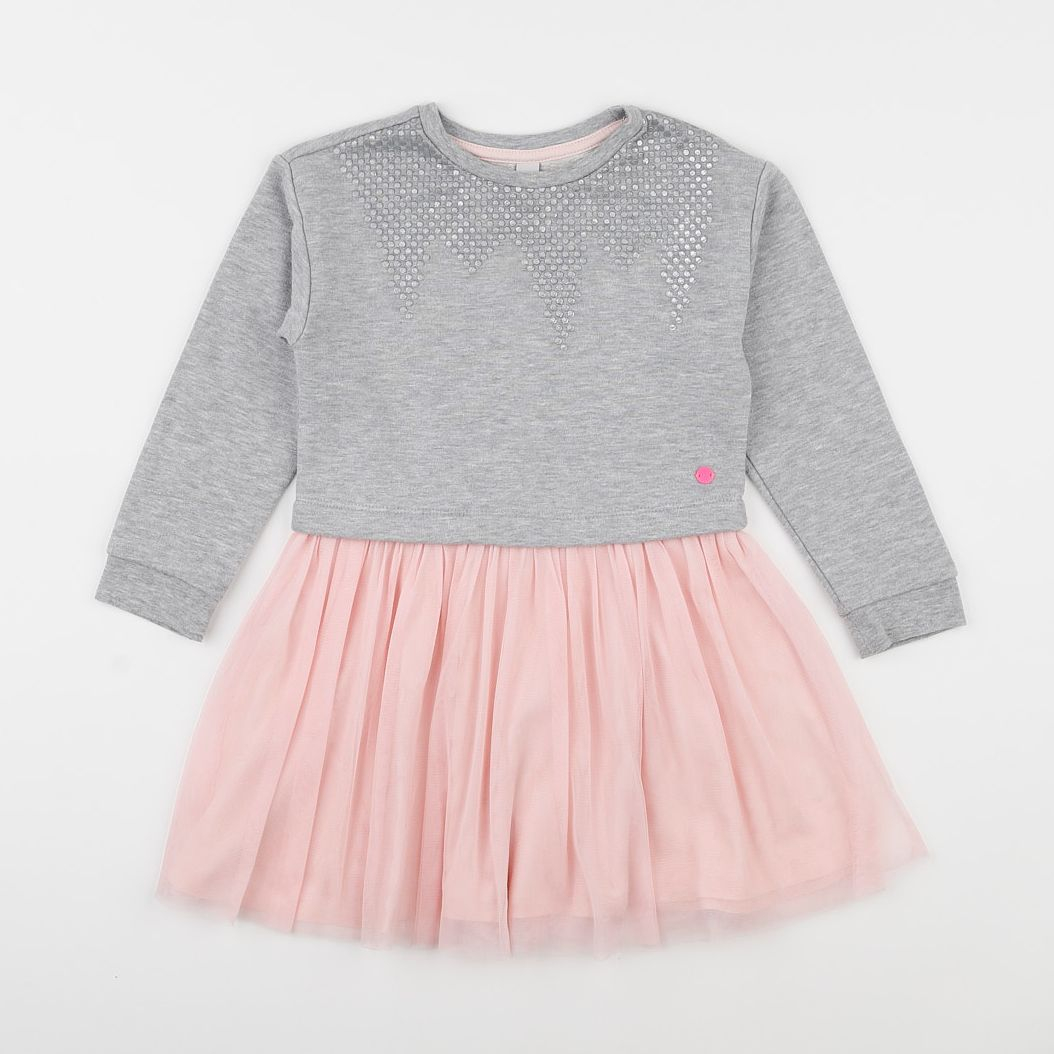 Esprit - robe argent, rose - 4/5 ans