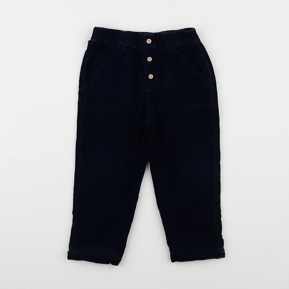 Boutchou - pantalon doublé bleu - 2 ans