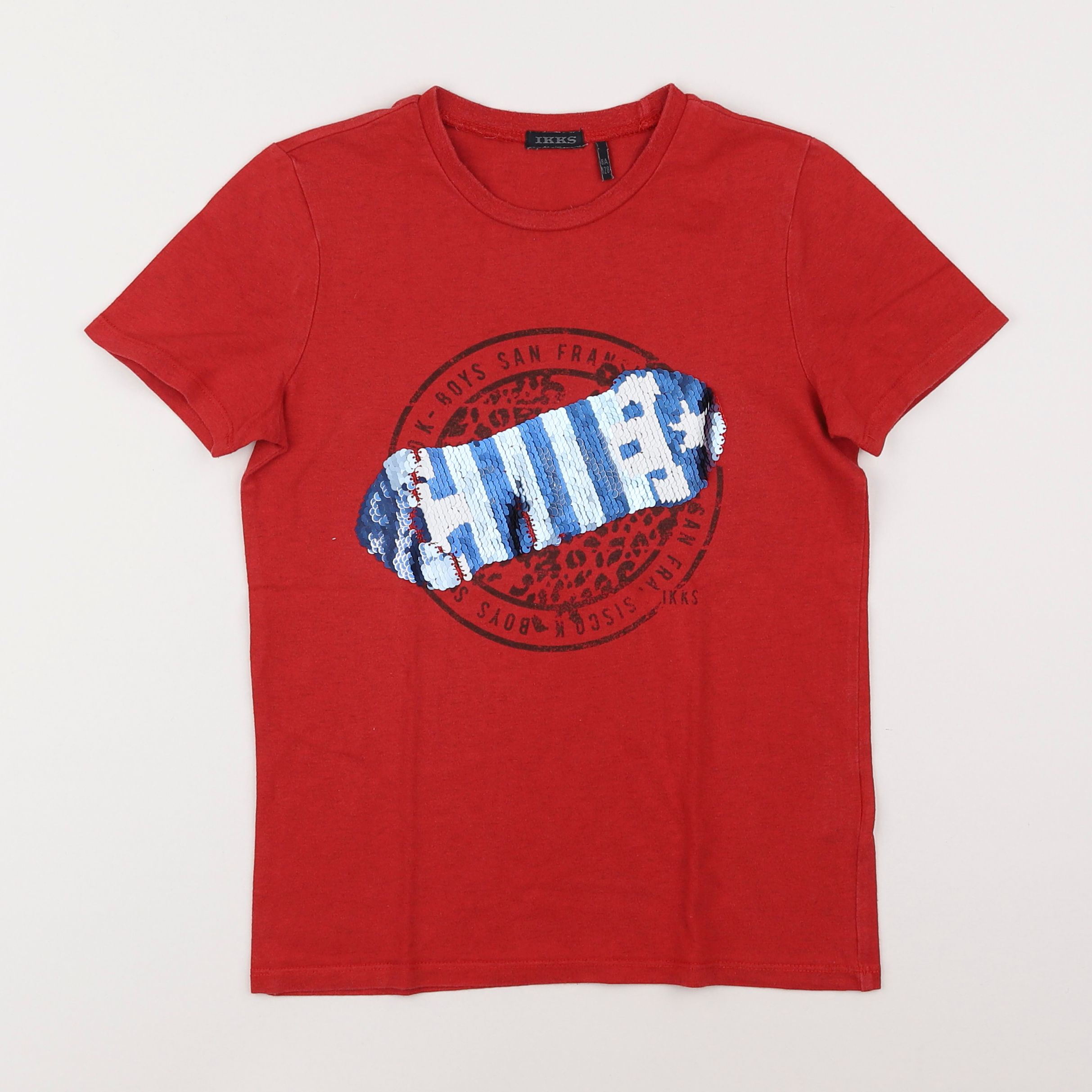 IKKS - tee-shirt rouge - 8 ans