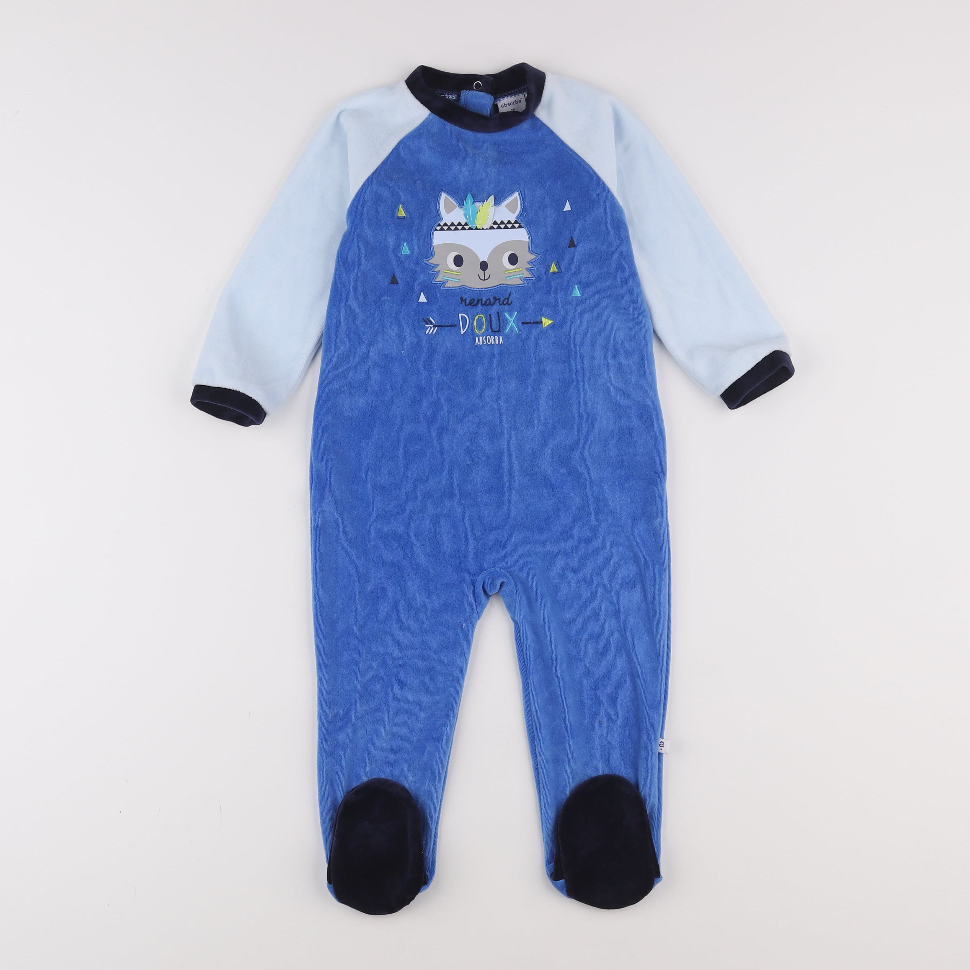 Absorba - pyjama velours bleu - 2 ans