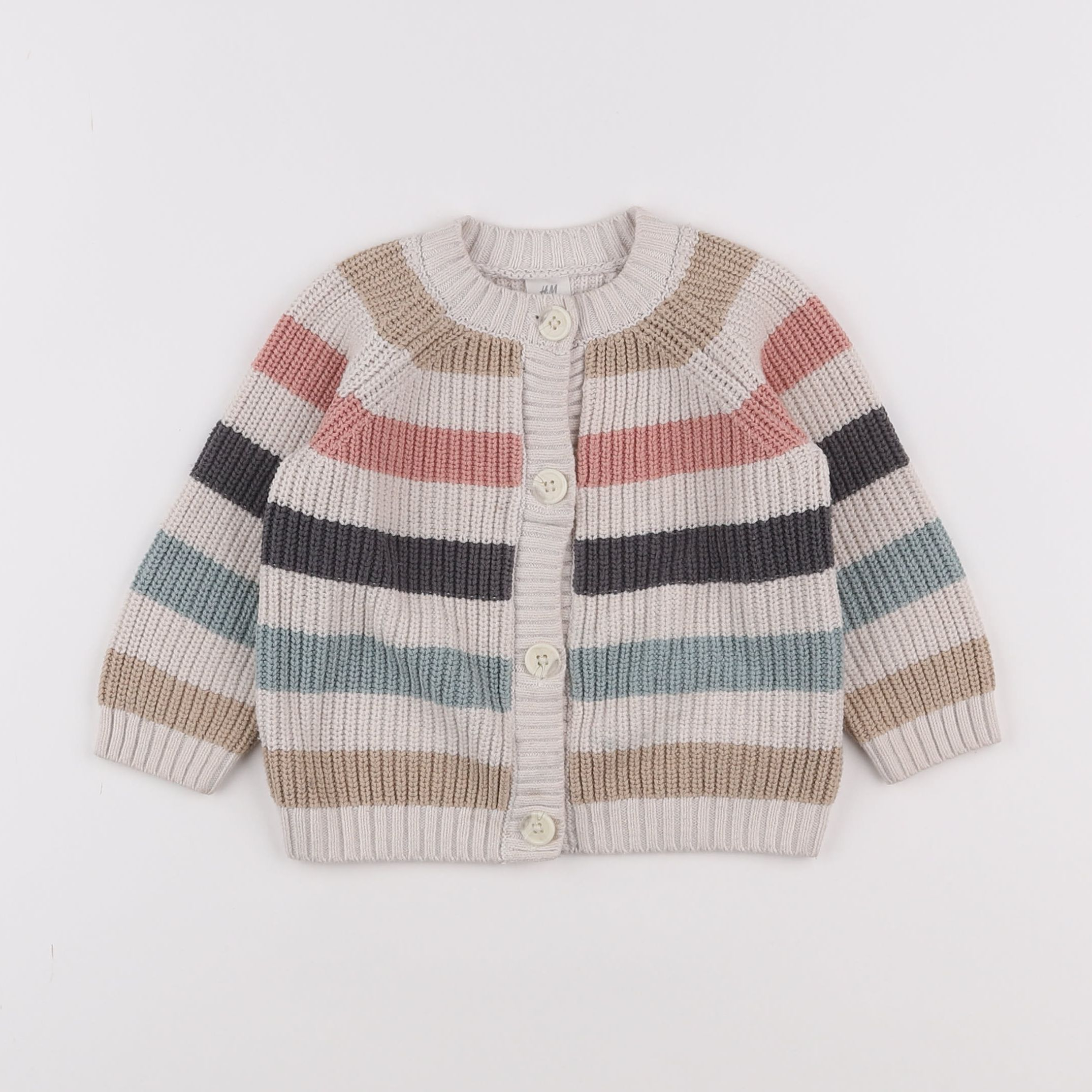 H&M - gilet multicolore - 9/12 mois