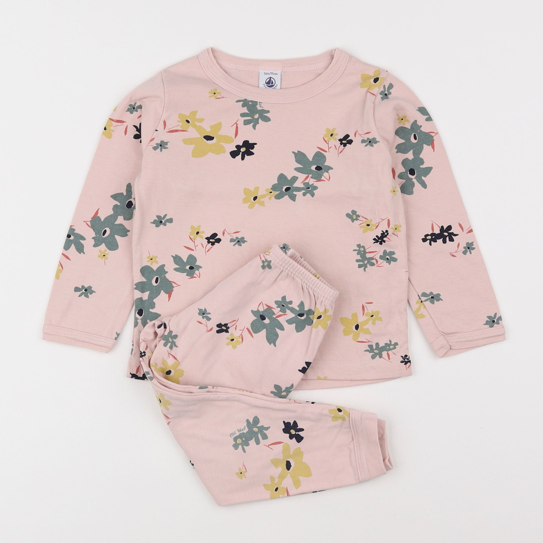 Petit Bateau - pyjama coton rose - 3 ans