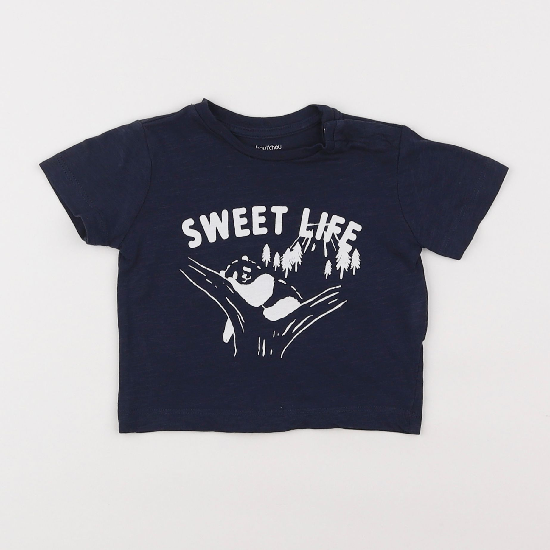 Boutchou - tee-shirt bleu - 6 mois