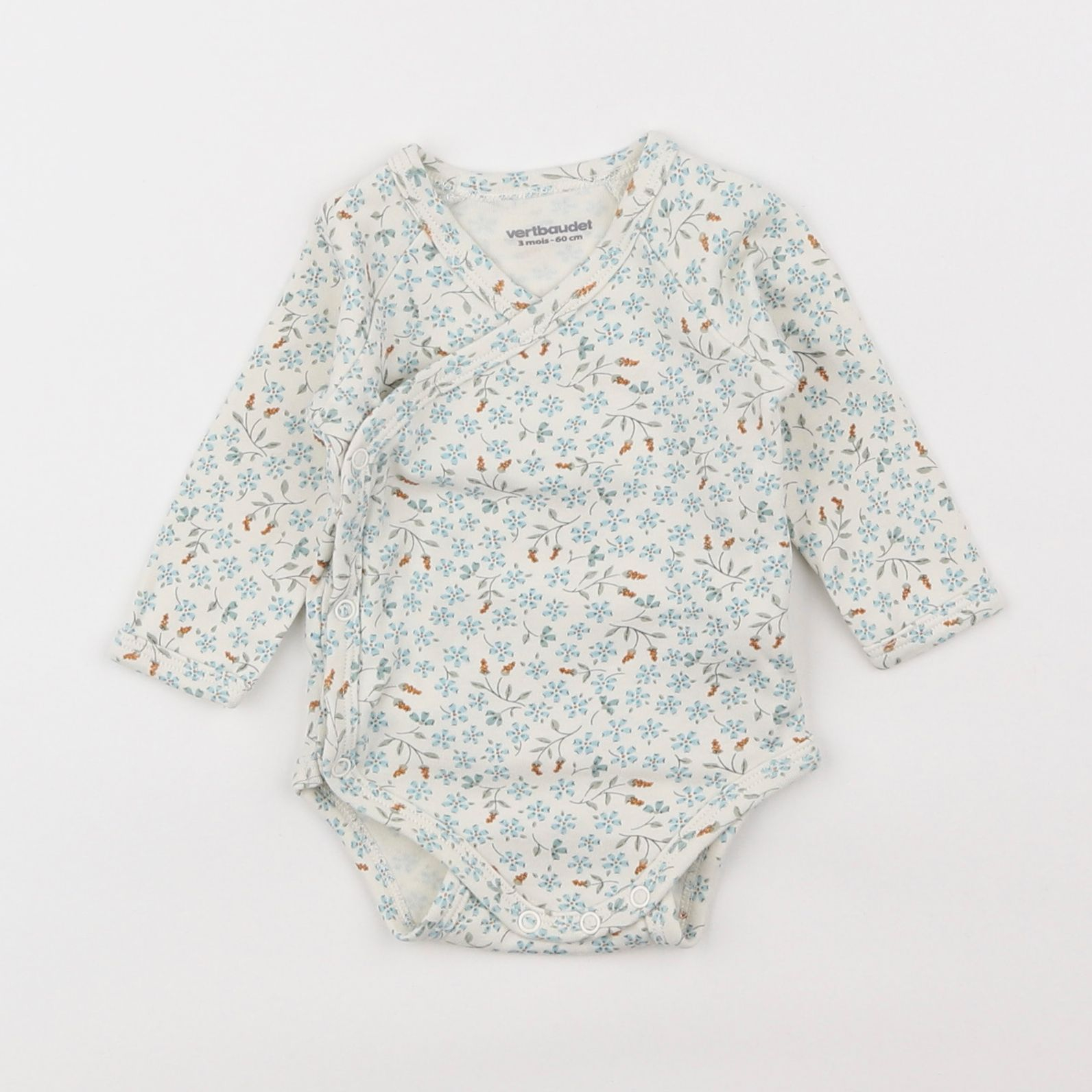 Vertbaudet - body blanc, multicolore - 3 mois