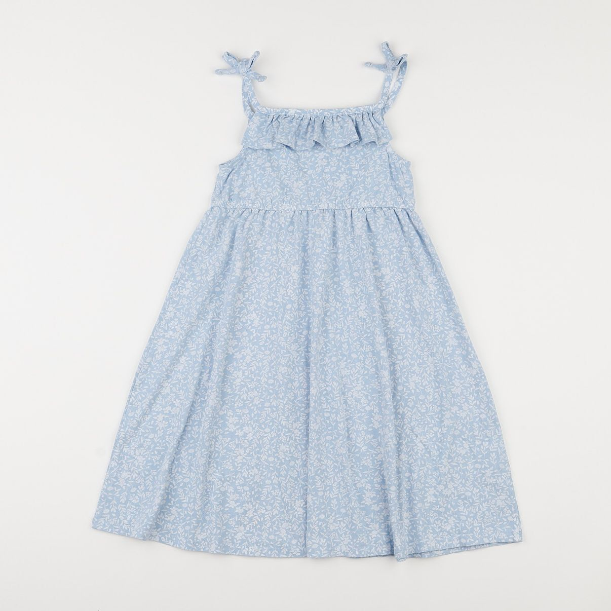 Vertbaudet - robe bleu, blanc - 5 ans