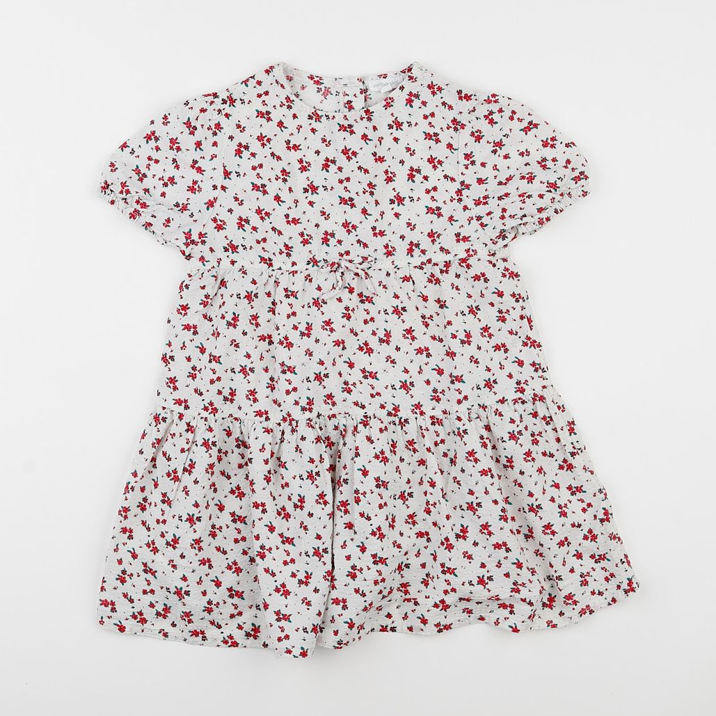 Vertbaudet - robe blanc, rouge - 5 ans