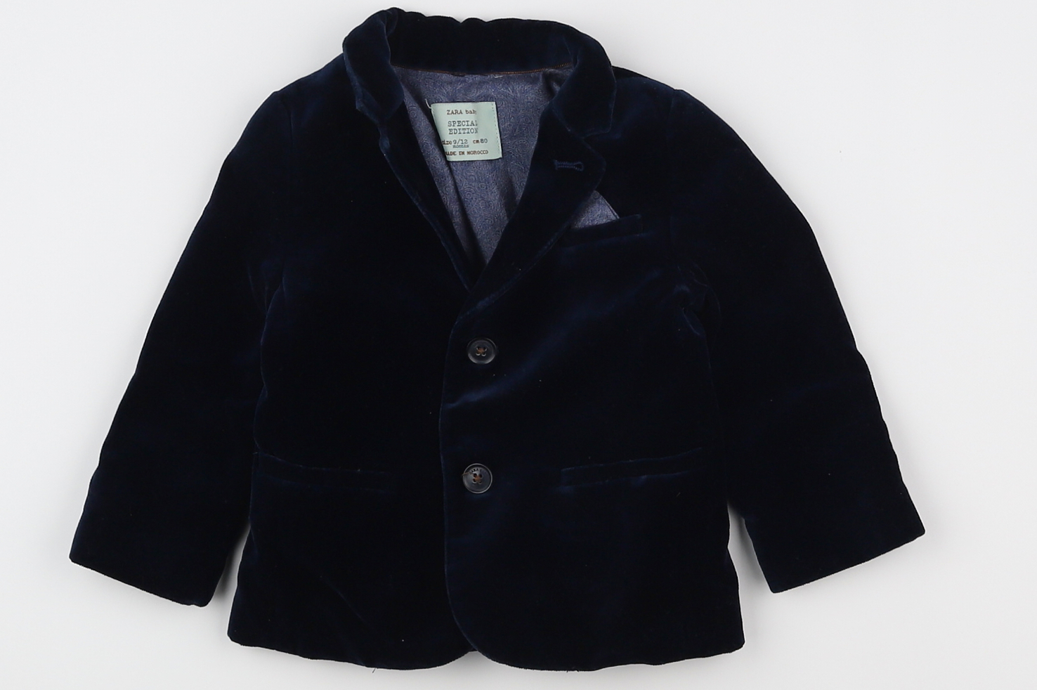 Zara - manteau bleu - 9/12 mois