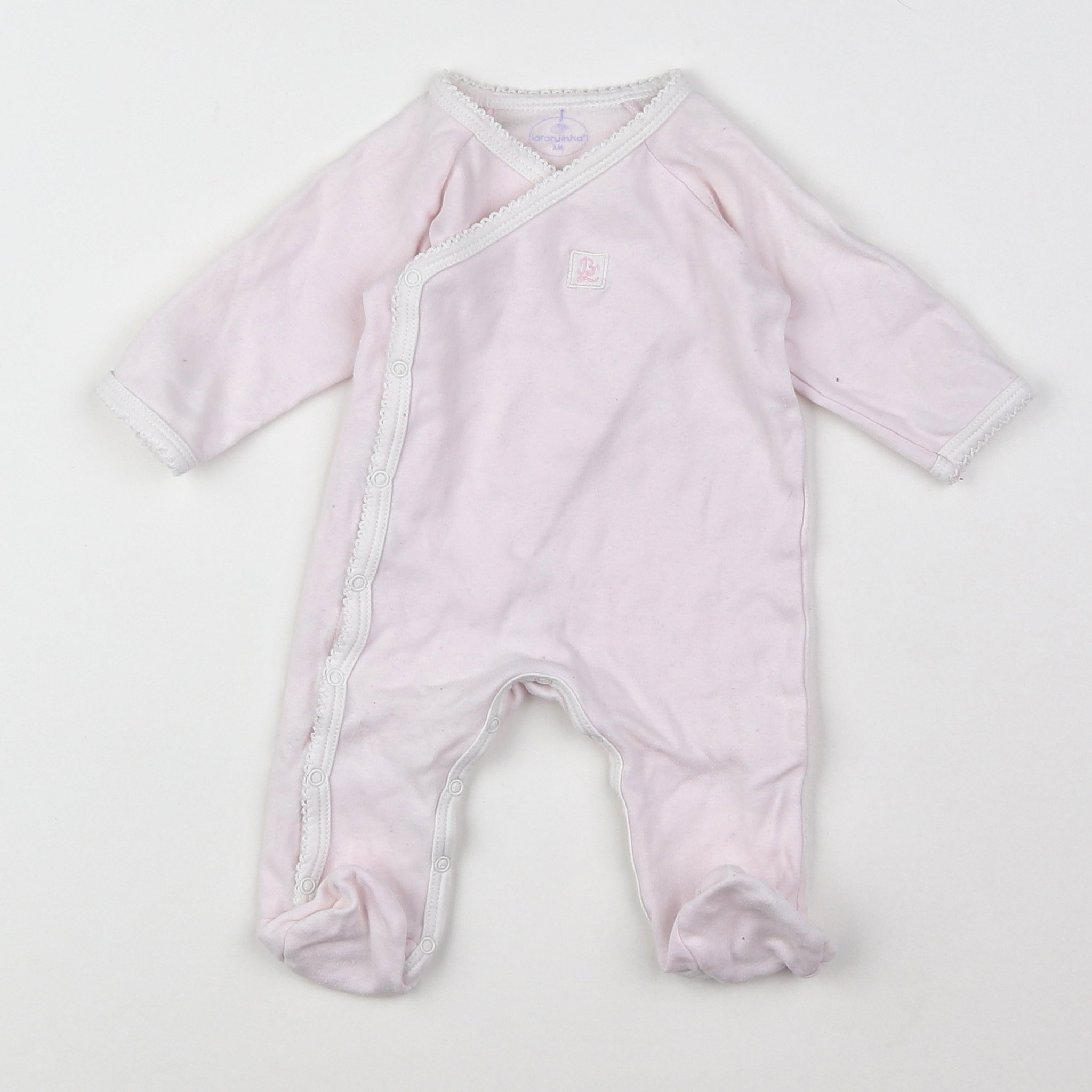 Laranjinha - pyjama coton rose - 3 mois