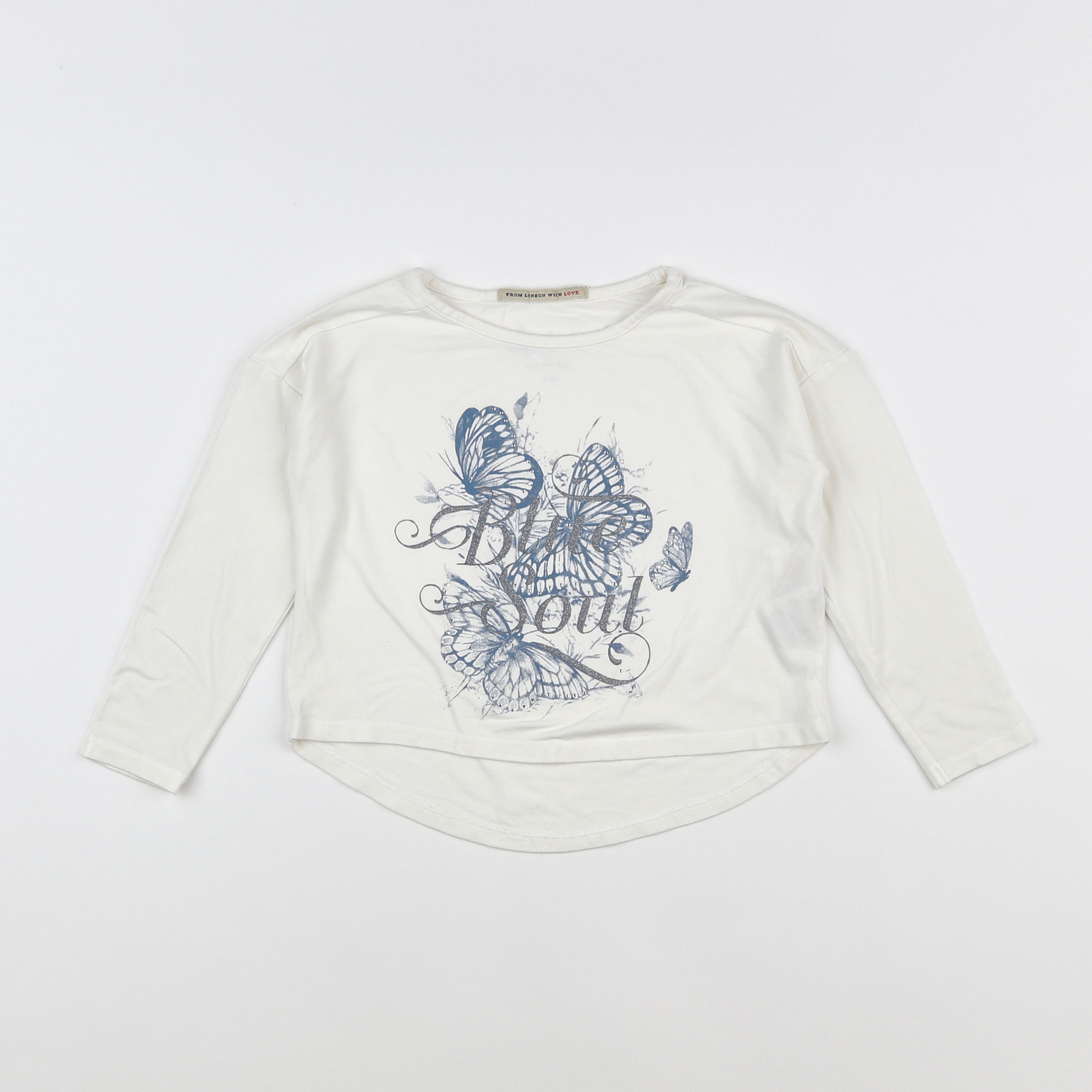 Pepe Jeans - tee-shirt blanc, bleu, argent - 4 ans