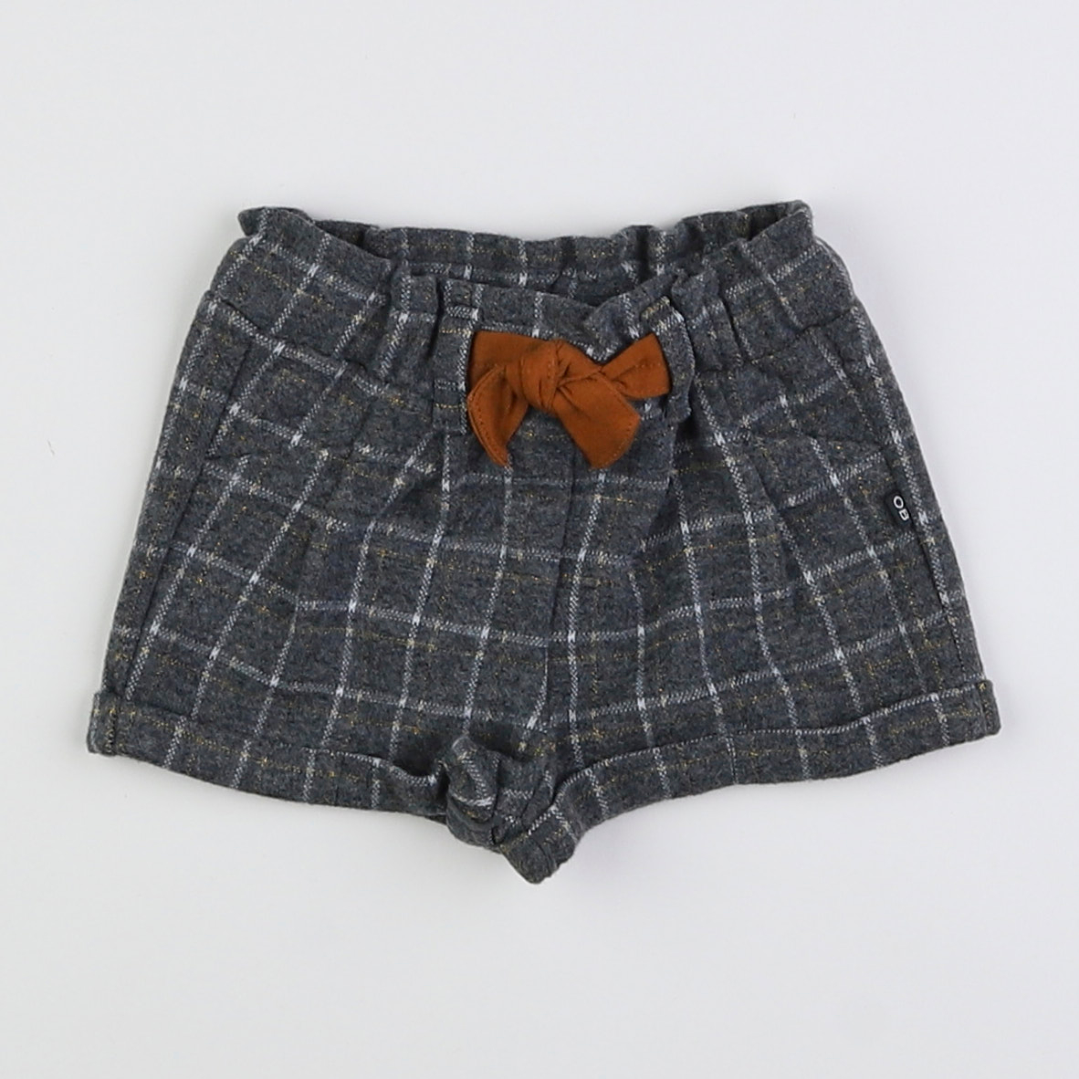 Obaïbi - short gris, marron - 3 mois