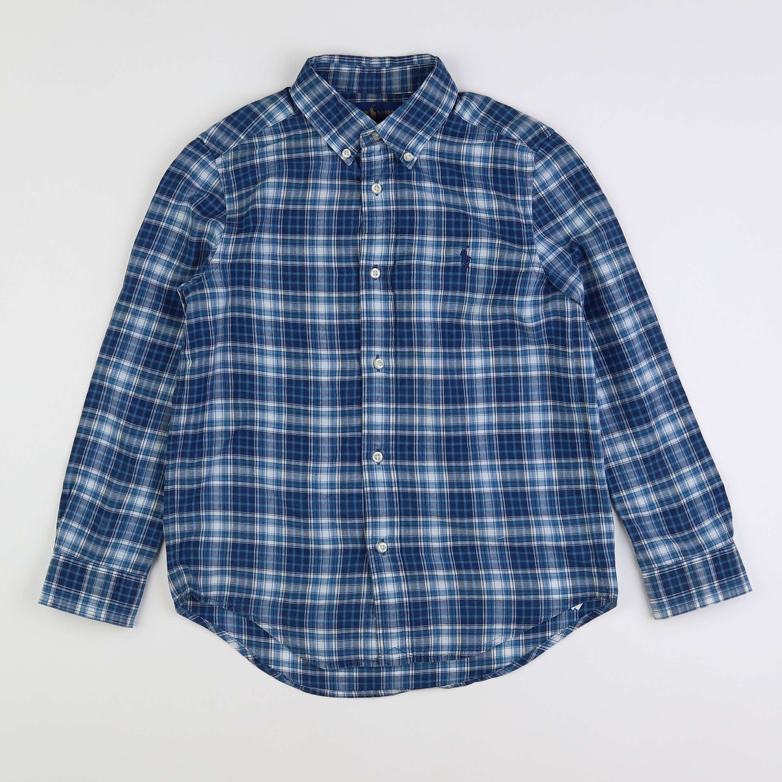 Ralph Lauren - chemise bleu - 7 ans