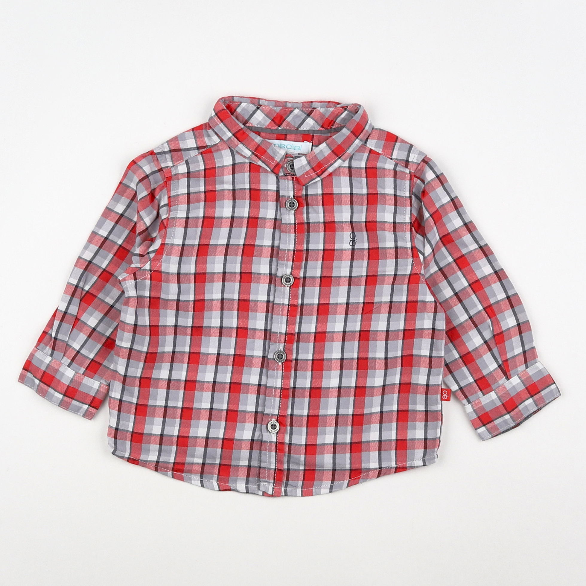 Obaïbi - chemise rouge - 9 mois