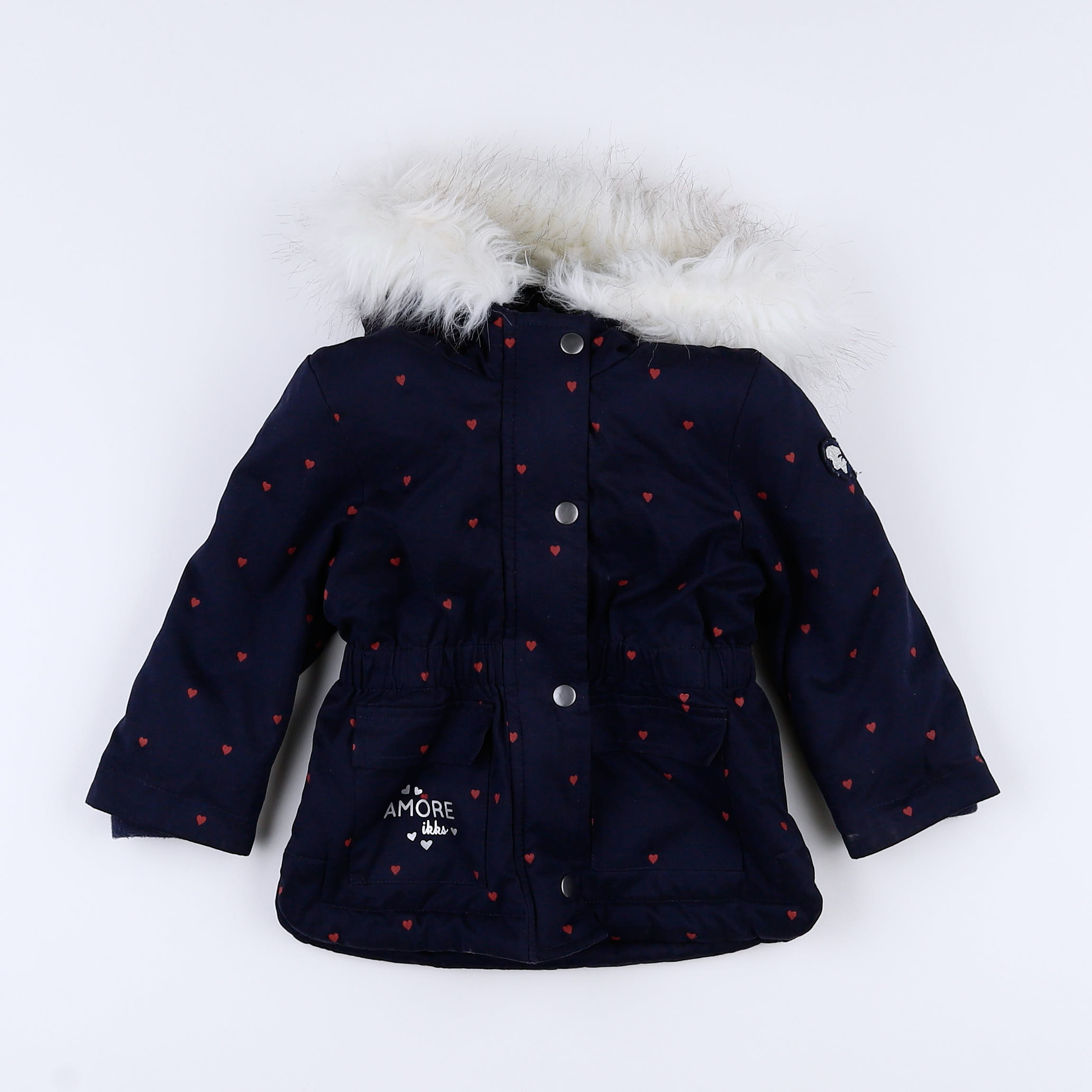 IKKS - parka bleu - 12 mois