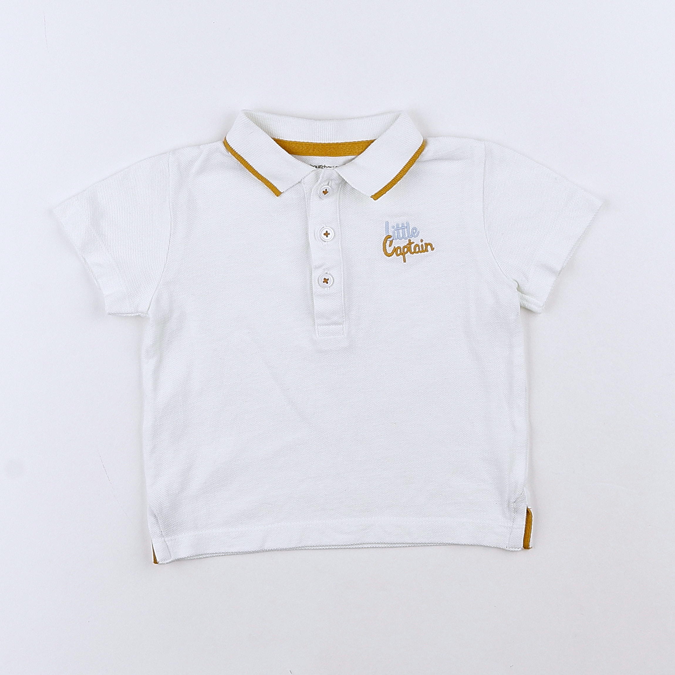 Boutchou - polo blanc - 12 mois