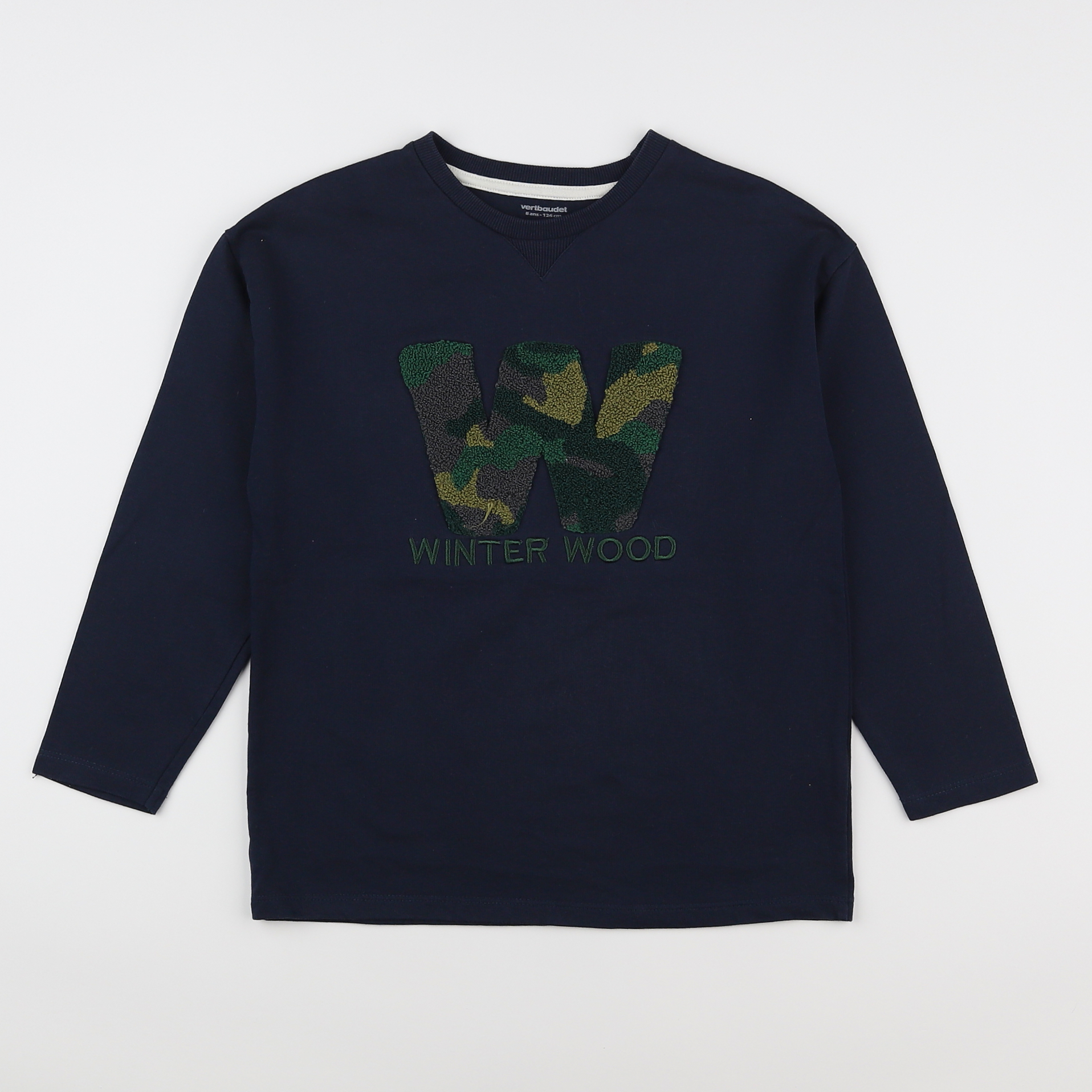 Vertbaudet - sweat bleu - 8 ans