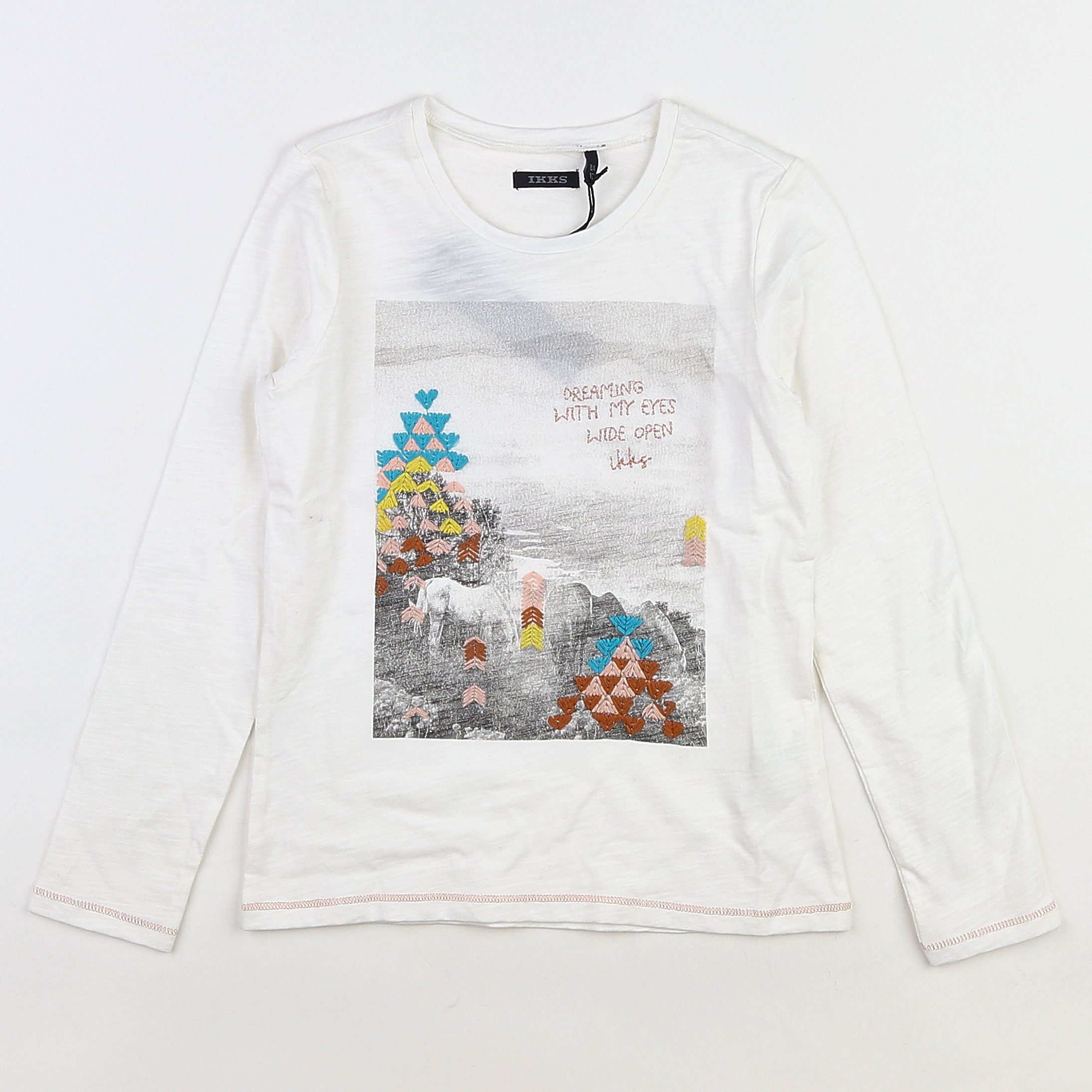 IKKS - tee-shirt blanc (neuf) - 4 ans