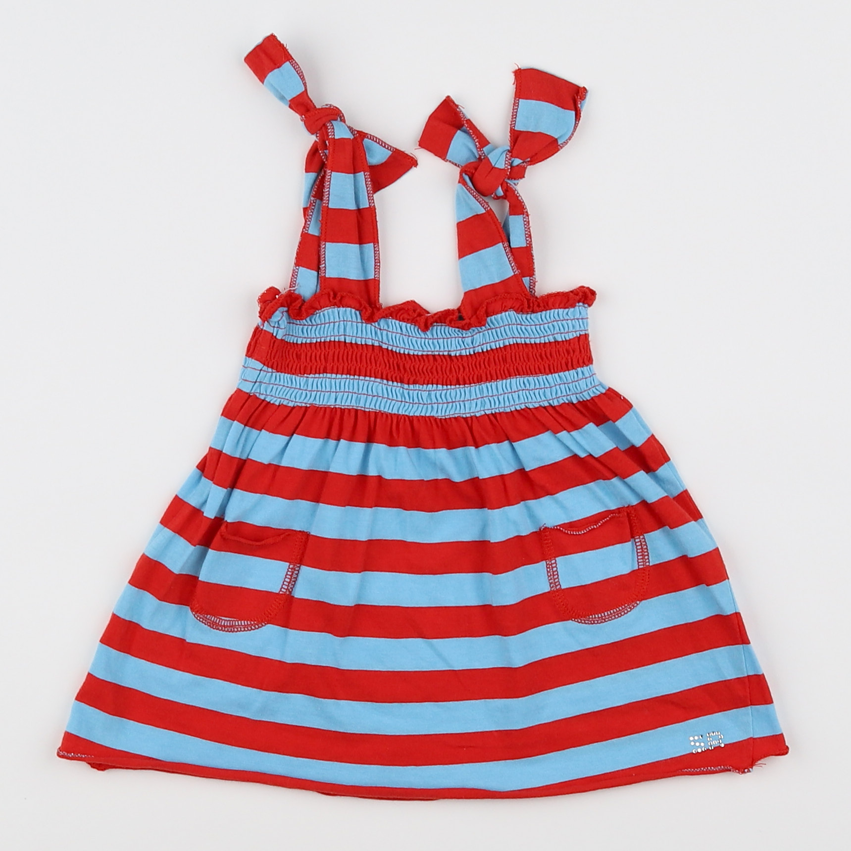 Sonia Rykiel - robe bleu, rouge - 3 mois