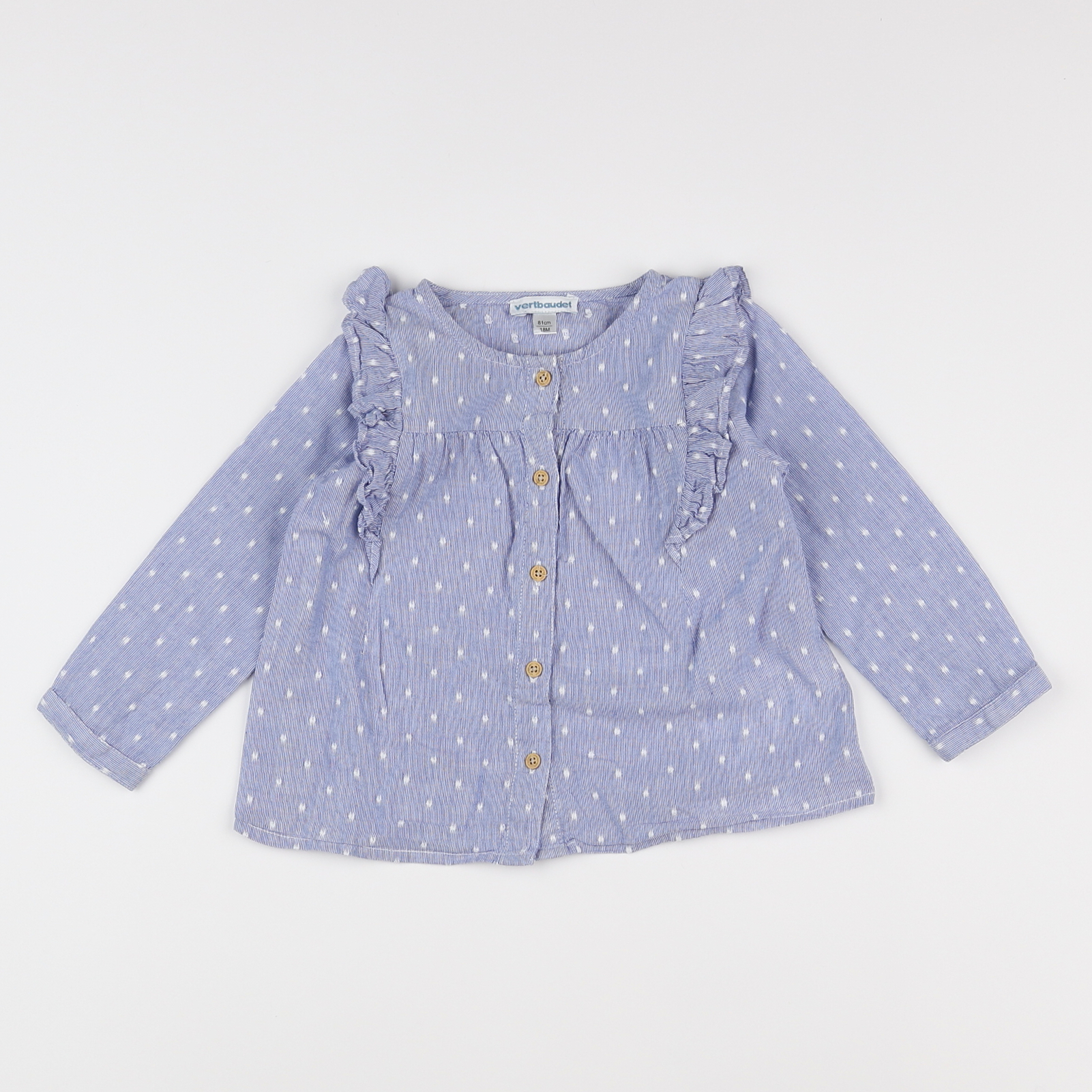 Vertbaudet - blouse bleu - 18 mois