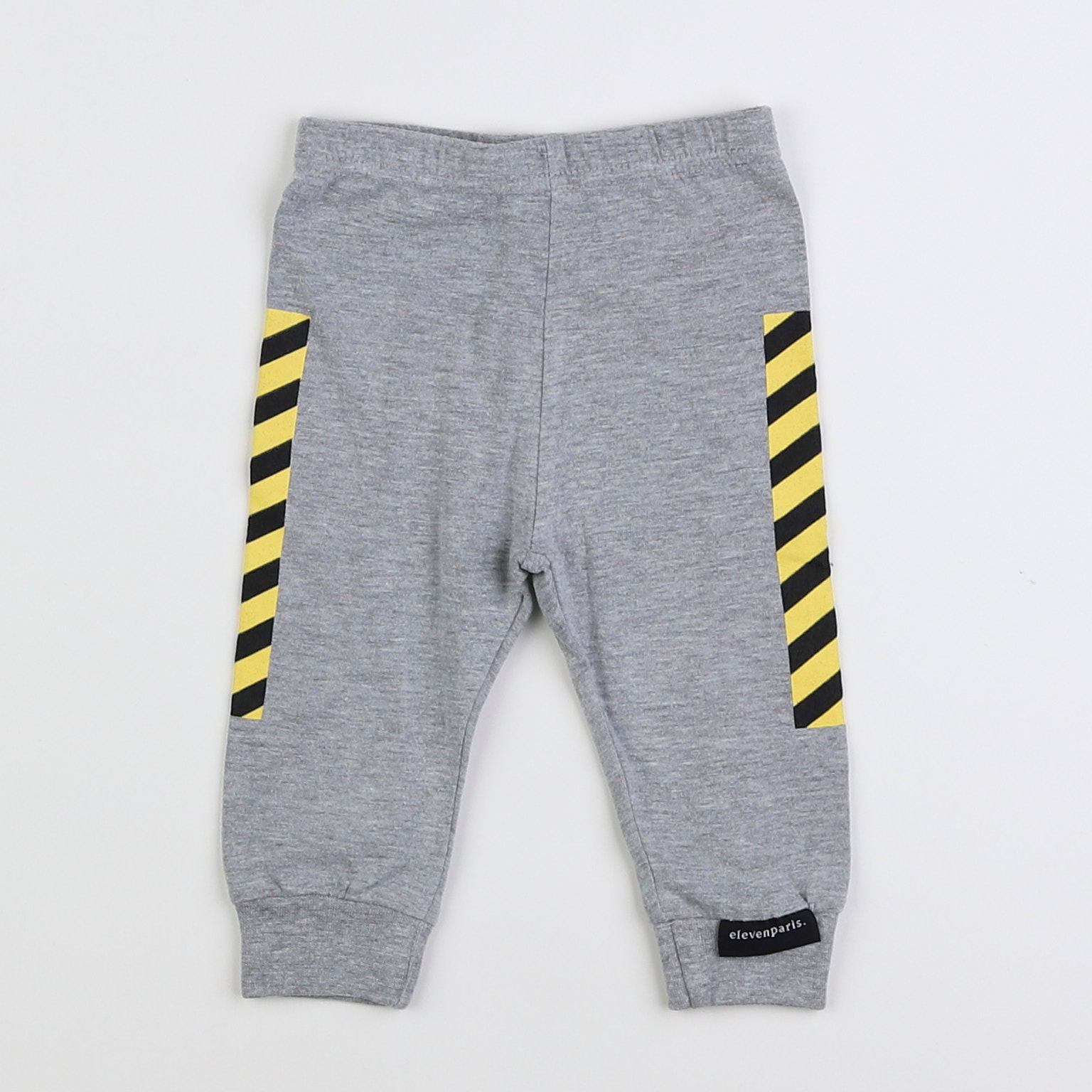 Little Eleven Paris - legging gris, jaune - 6 mois